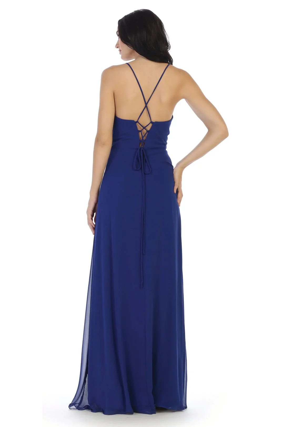 Eva USA 3326 Long Formal Ruffled Chiffon Bridesmaids Dress - Image 11