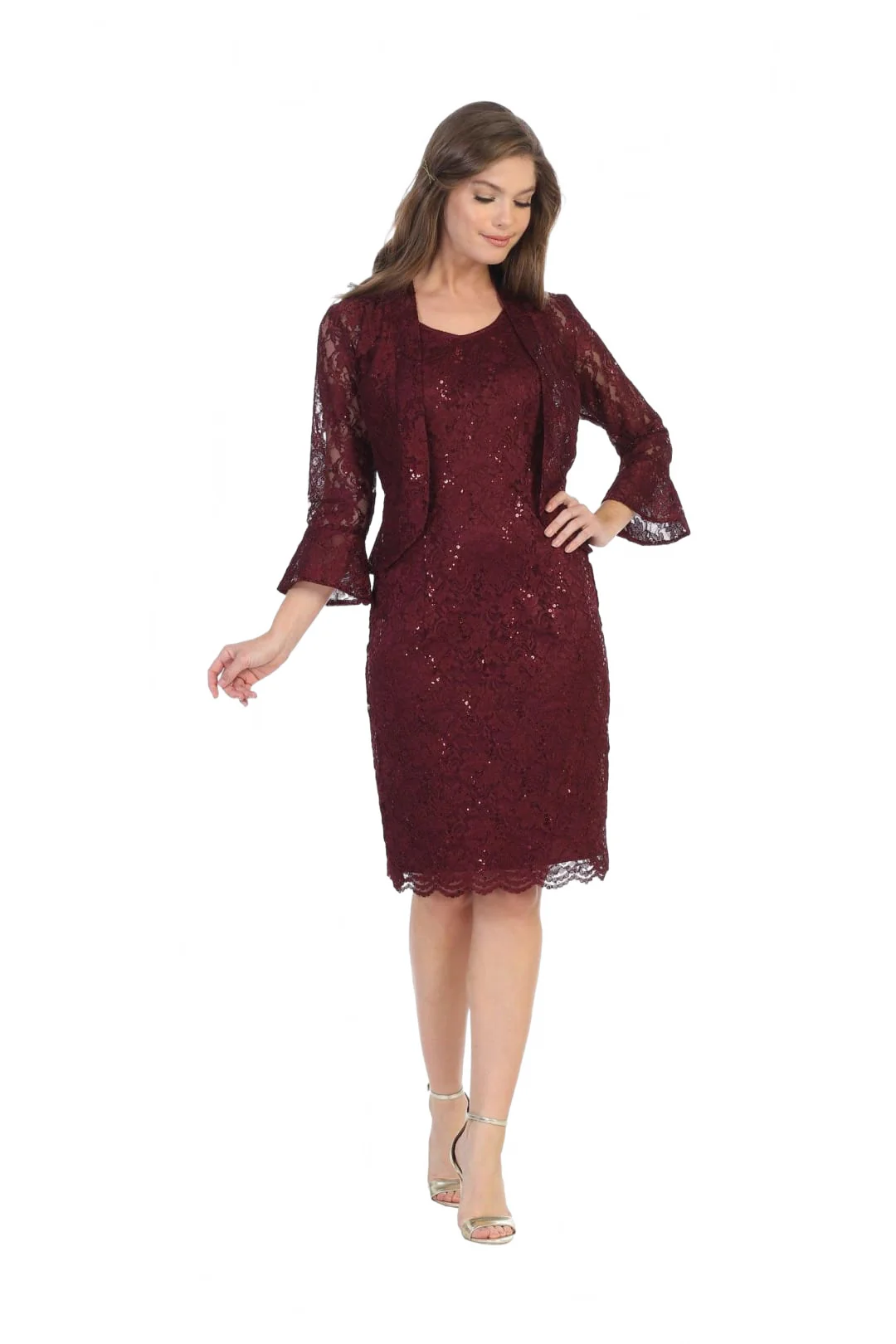 Eva USA 3347 2-Piece Lace Jacket Dress for the Mother of Bride - Image 6