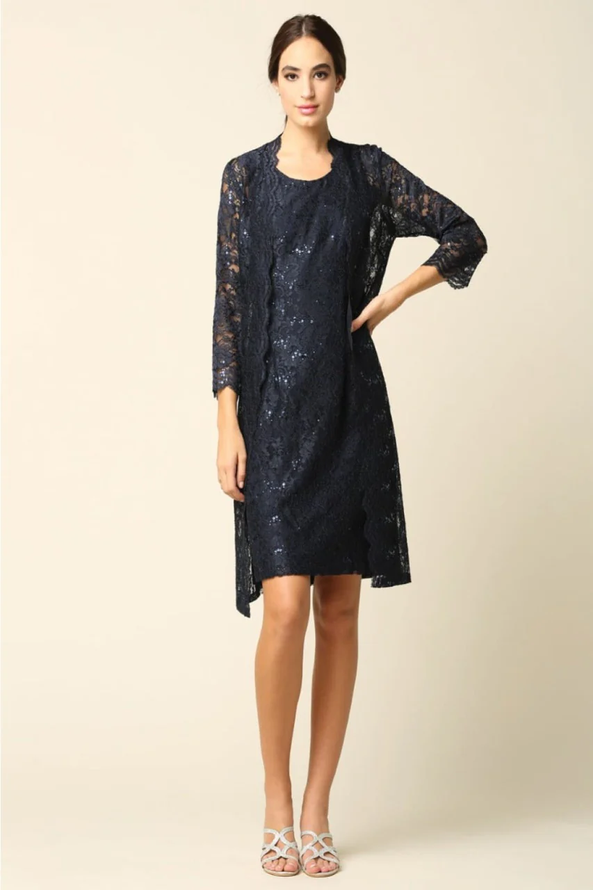 Eva USA 3365 2-Piece Knee-Length Mother of the Bride Dress with Jacket - Image 8