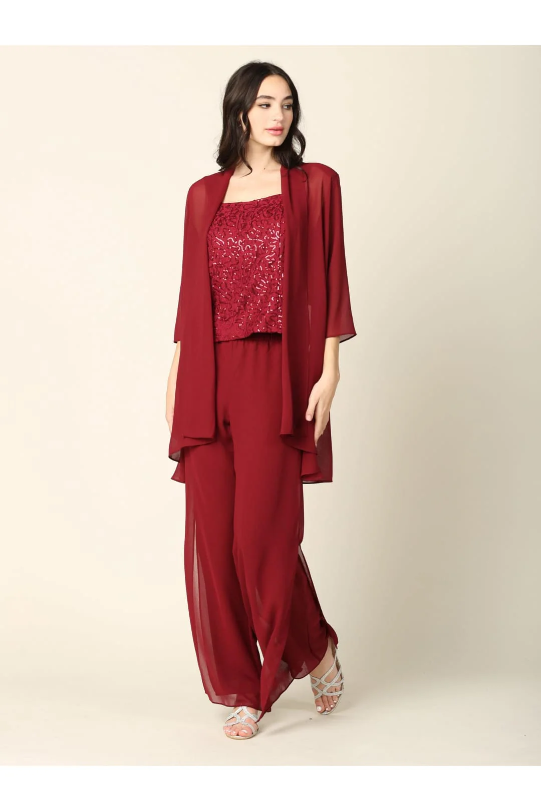 Eva USA 3383 Mother of the Bride Formal Jacket Pant Suit - Image 8
