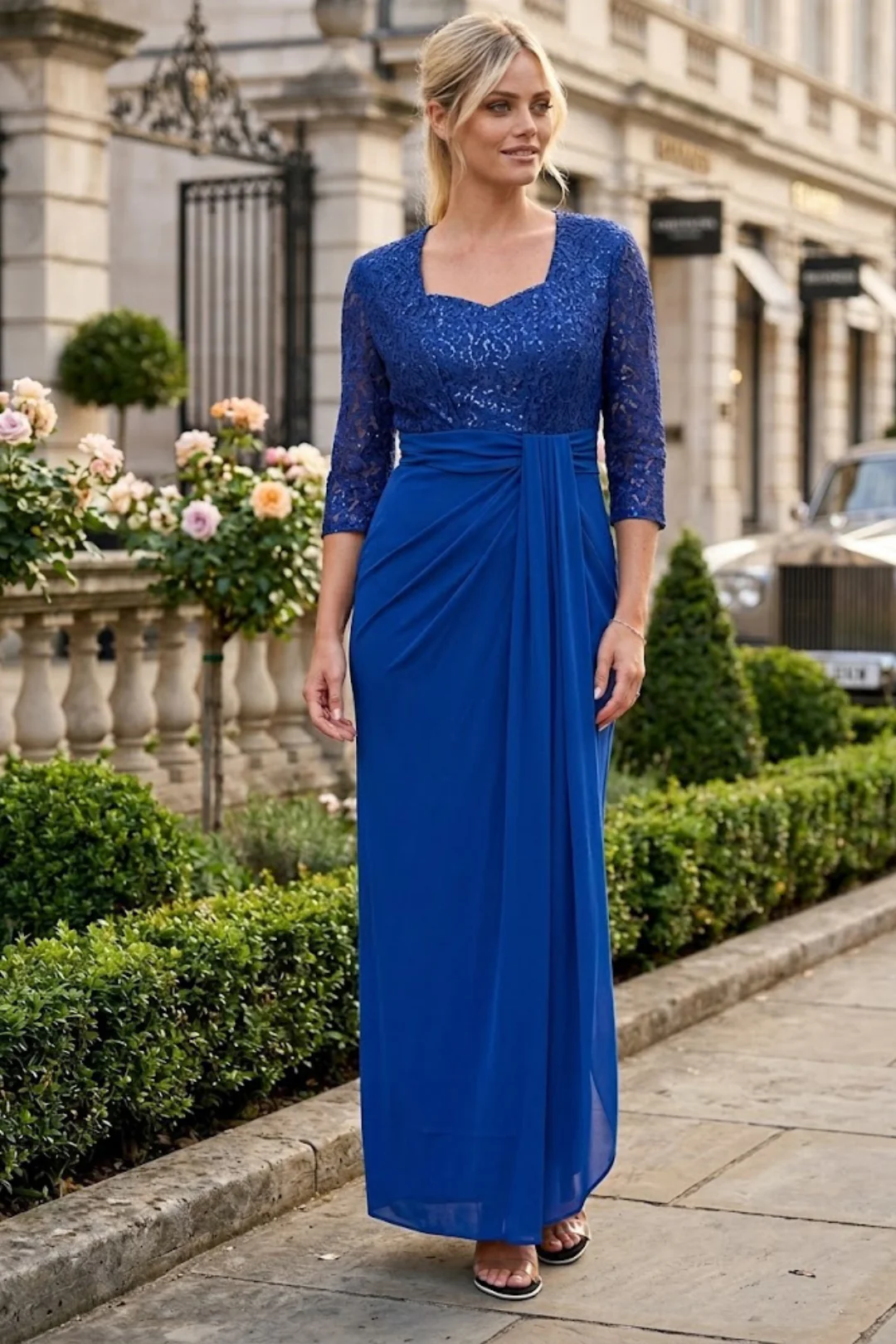 Eva USA 3406 Mother of the Bride Sweetheart 2 Pc Chiffon Bolero Dress - Image 5