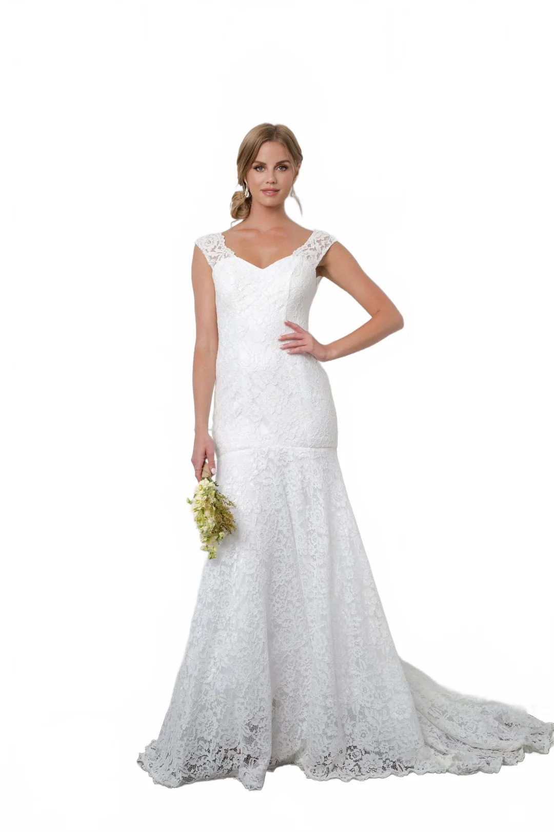 Eva USA 3416 Bridal Long Gown Wedding Lace Dress - Image 4