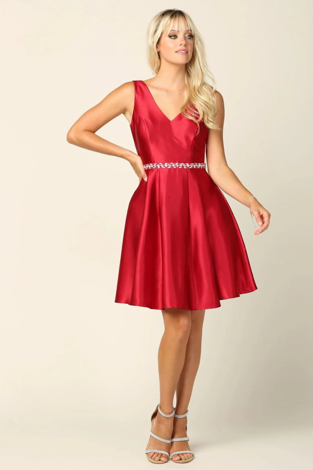 Eva USA 3419 Sleeveless Short Homecoming Dress - Image 3