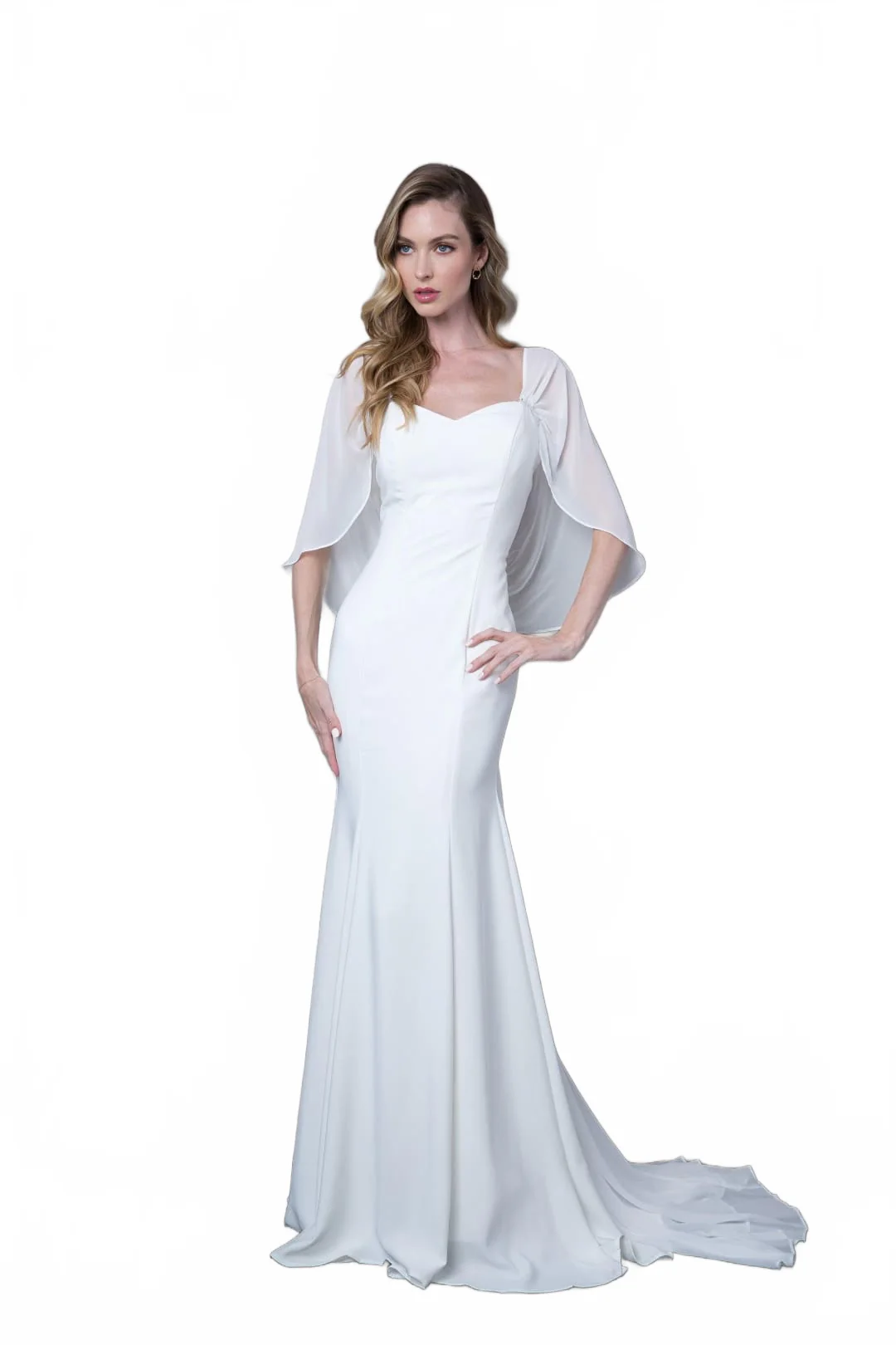 Eva USA 3429 Bridal Long Chiffon Wedding Dress - Image 4