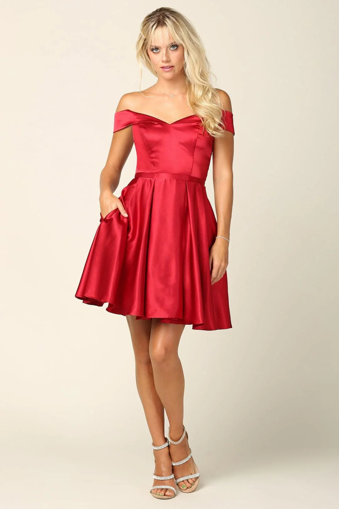 Eva USA 3431 Homecoming Short Off Shoulder Cocktail Dress - Image 3