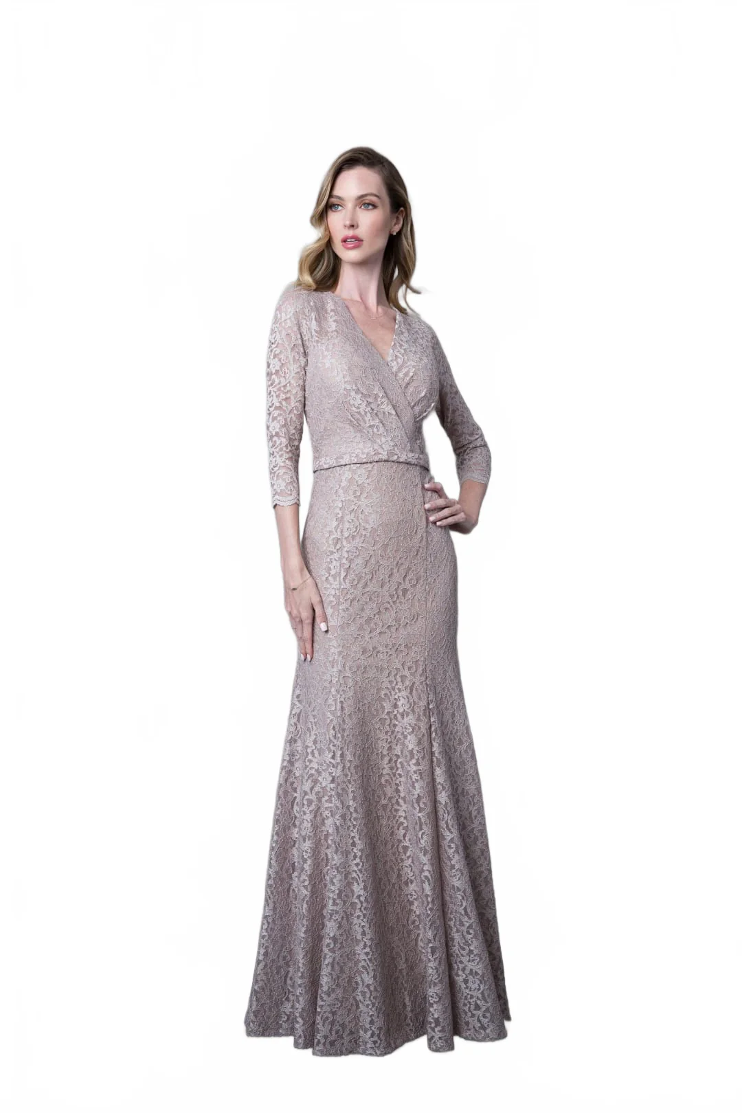 Eva USA 3450 3/4 Sleeve Lace Mother of the Bride Dress - Image 11