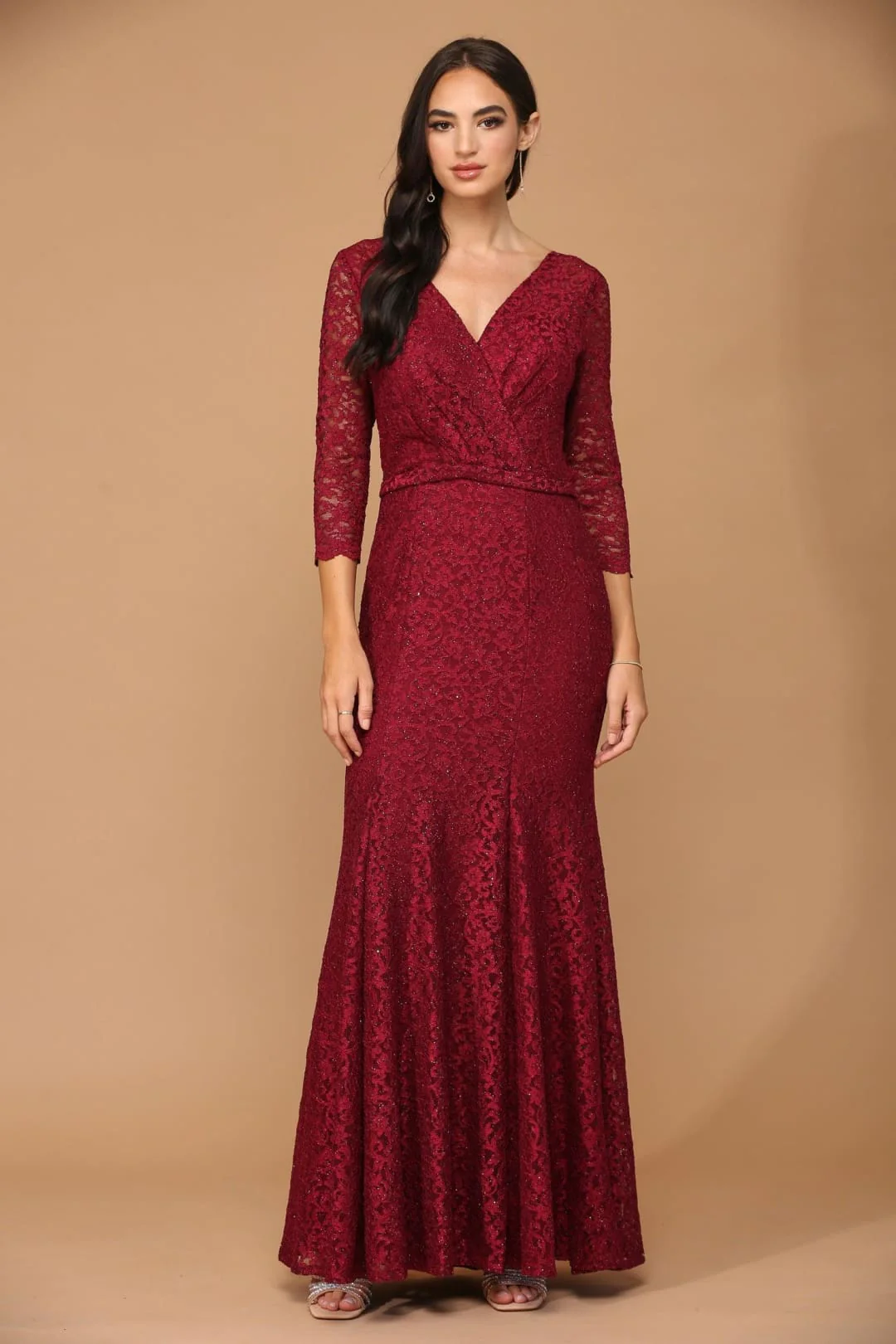 Eva USA 3450 3/4 Sleeve Lace Mother of the Bride Dress - Image 5