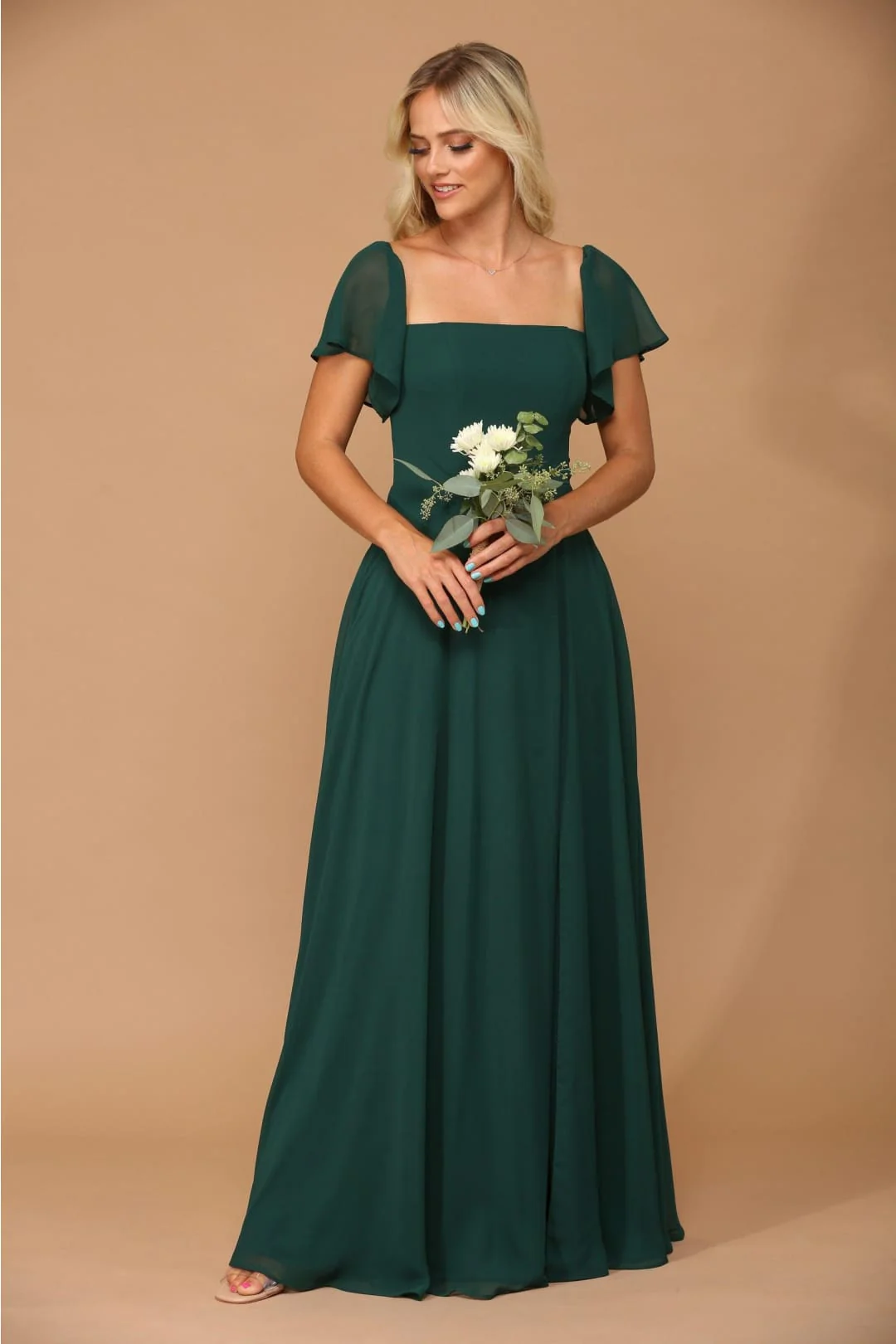 Eva USA 3454 Long Formal Bridesmaids Chiffon Evening Gown - Image 10