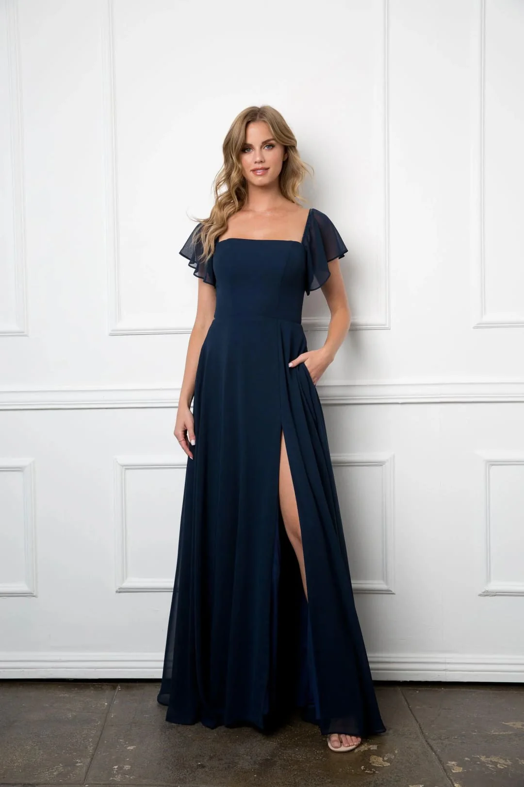 Eva USA 3454 Long Formal Bridesmaids Chiffon Evening Gown - Image 16
