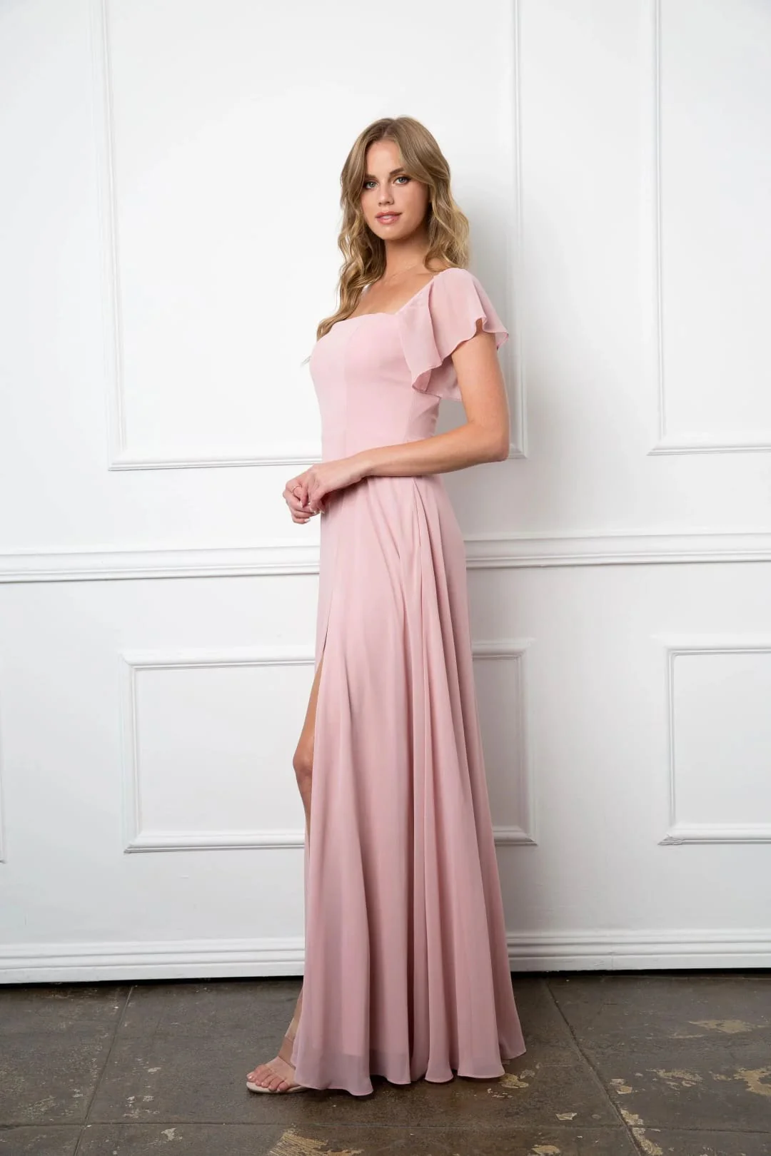 Eva USA 3454 Long Formal Bridesmaids Chiffon Evening Gown - Image 17