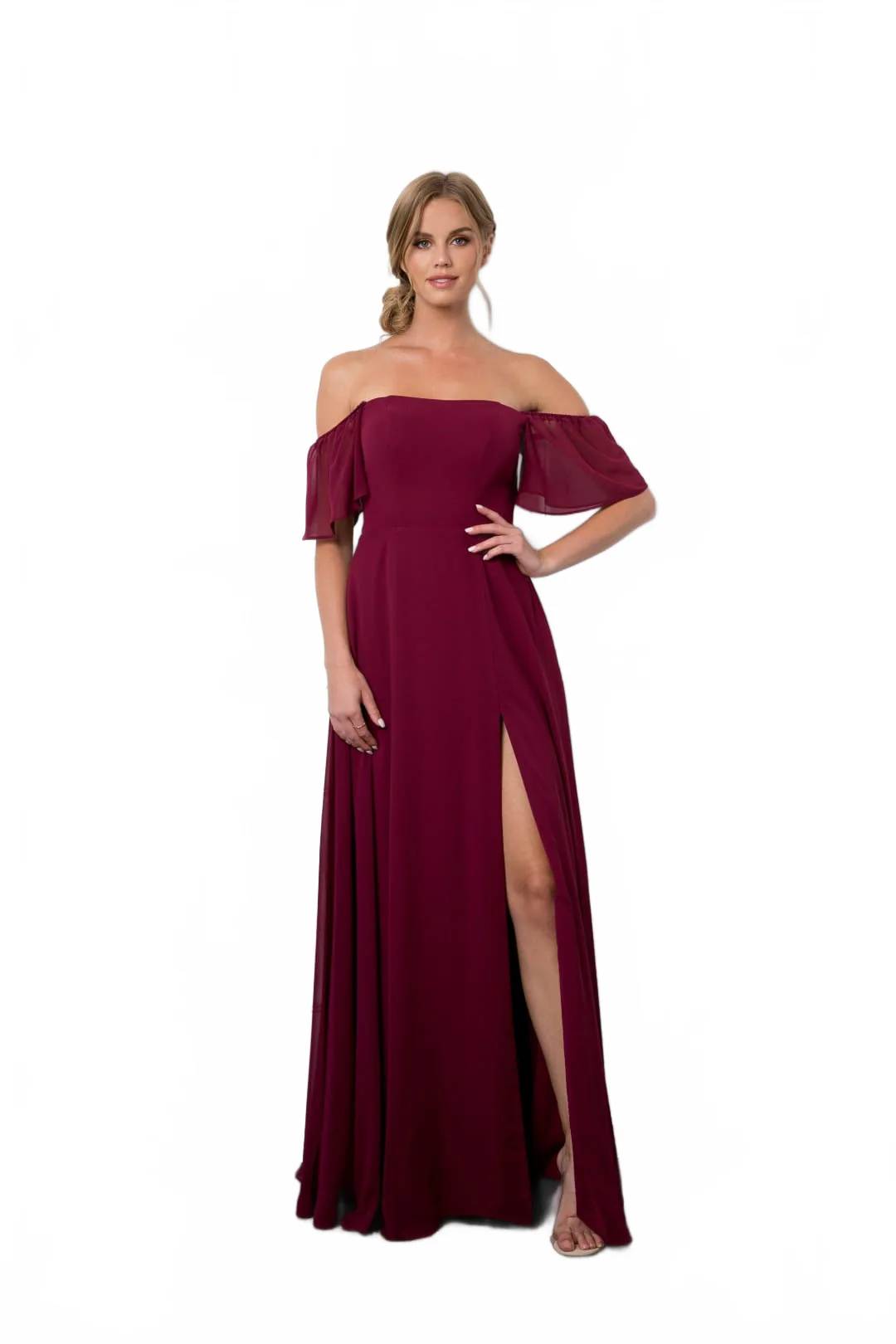 Eva USA 3454 Long Formal Bridesmaids Chiffon Evening Gown - Image 21