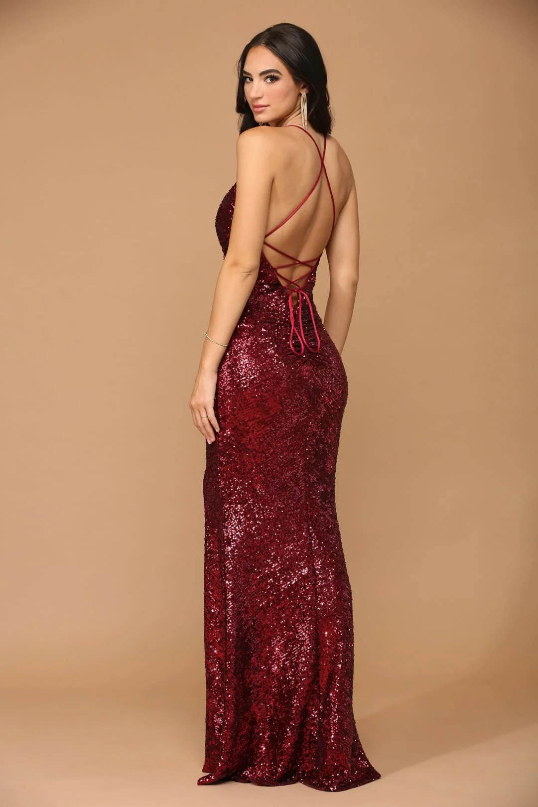 Eva USA 3457 Long Spaghetti Strap Formal Evening Prom Gown - Image 7