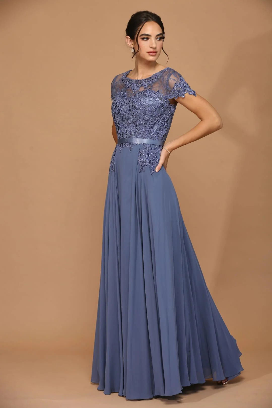 Eva USA 5130 Long Mother of the Bride Beaded Chiffon Formal Gown - Image 10