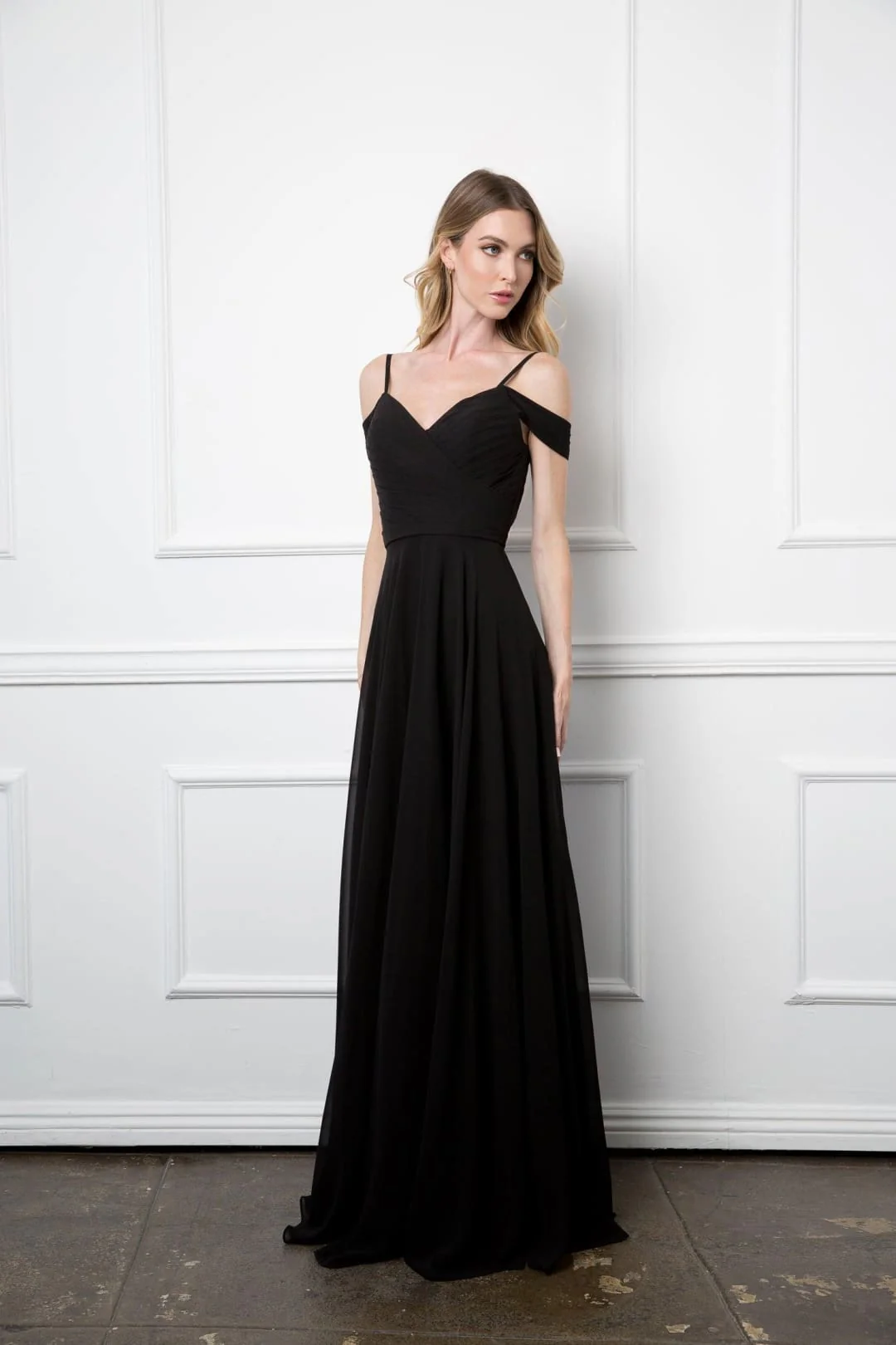Eva USA 5183 Pleated Chiffon Long Dress - Image 4