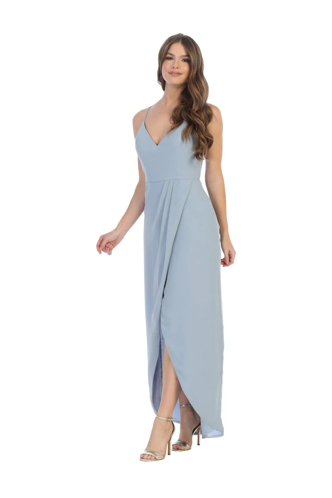 Eva USA 5192 High Low Bridesmaids Chiffon Dress - Image 4