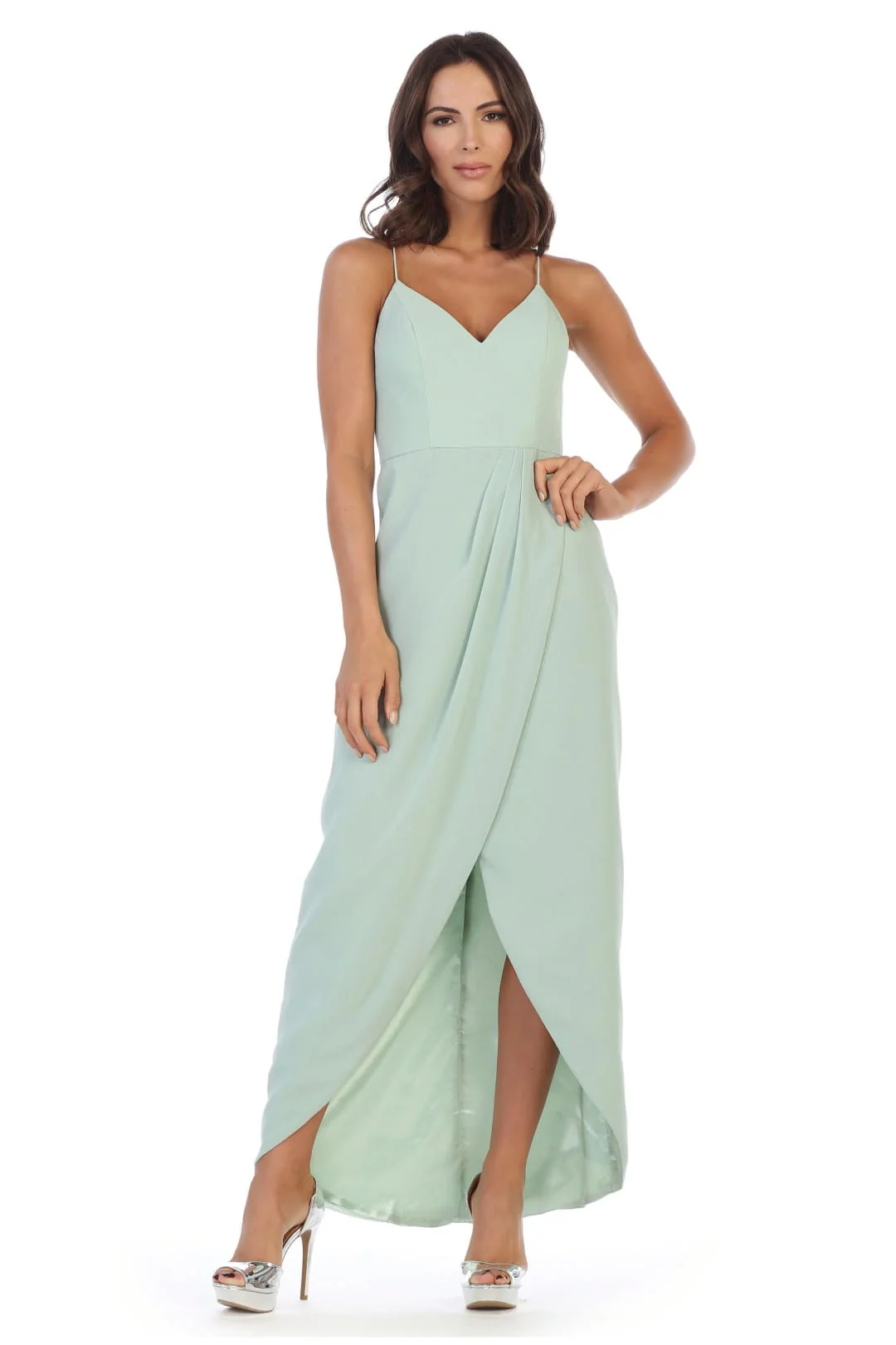 Eva USA 5192 High Low Bridesmaids Chiffon Dress - Image 8