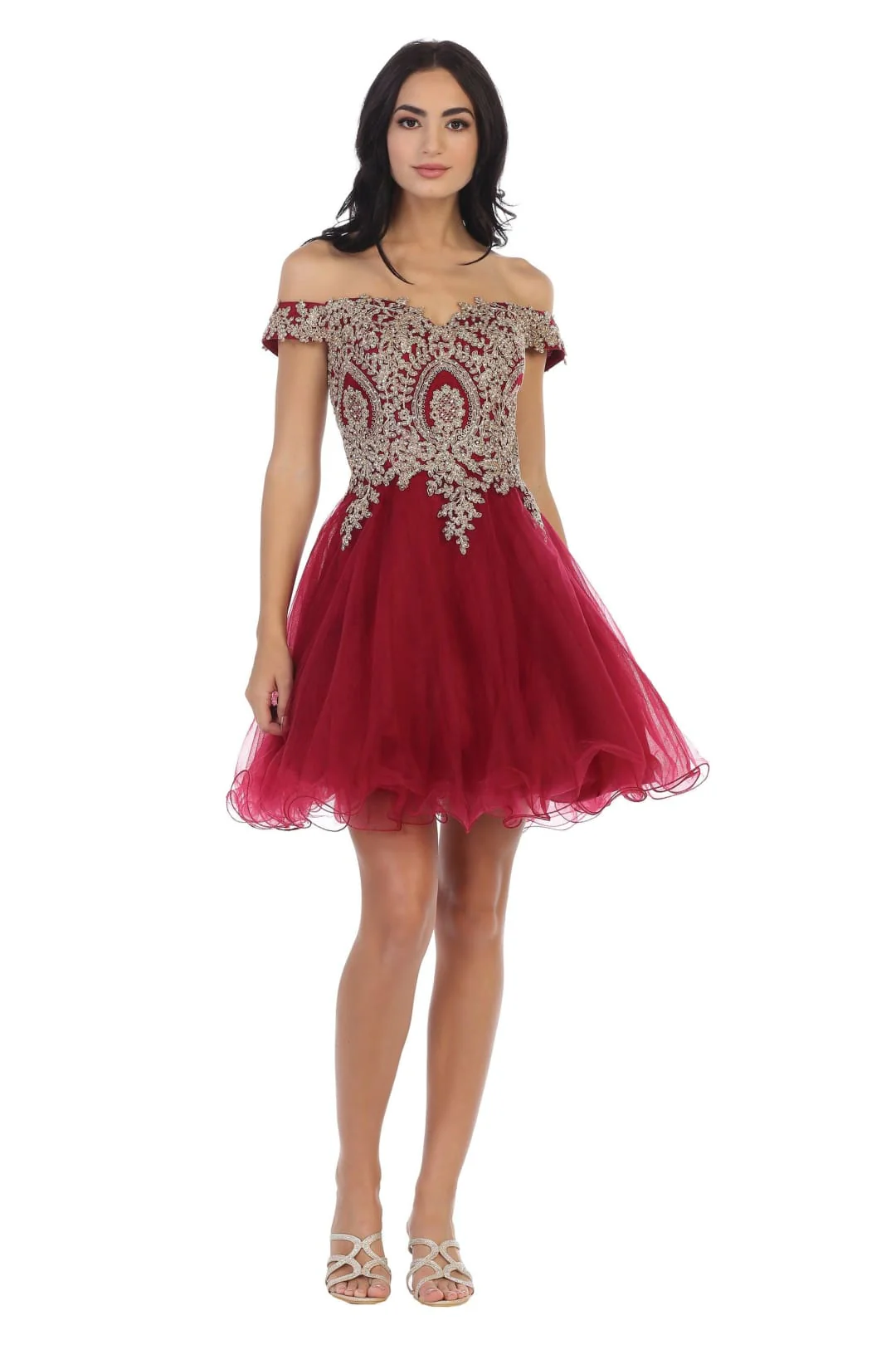 Eva USA 5208 Short Off Shoulder Cocktail Dress - Image 3