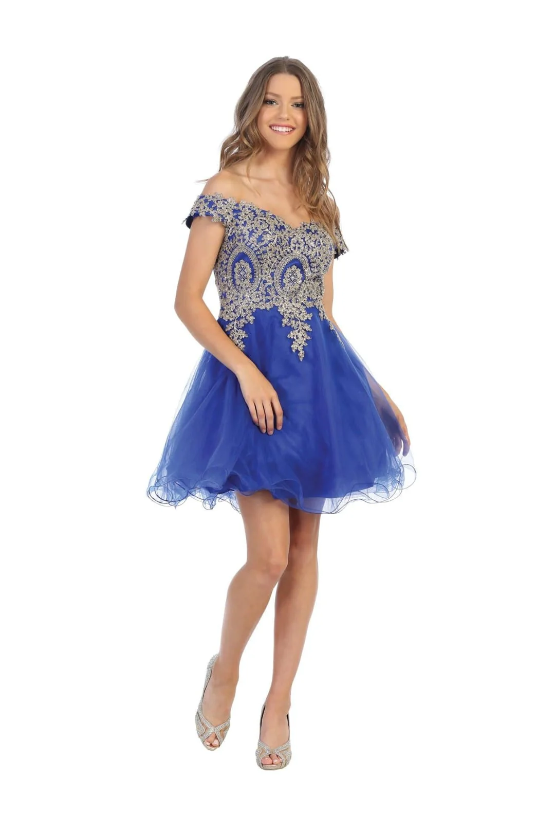 Eva USA 5208 Short Off Shoulder Cocktail Dress - Image 5