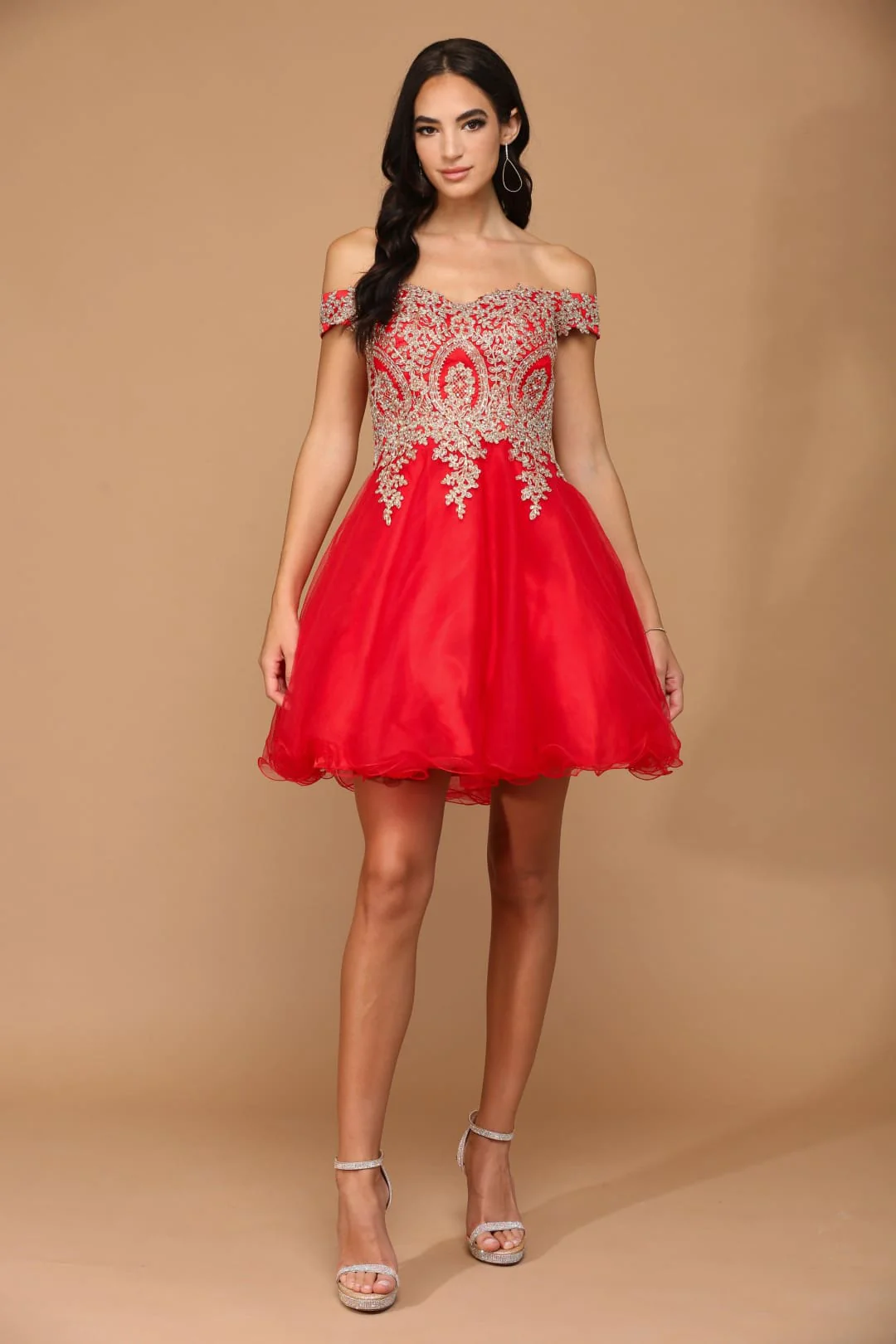 Eva USA 5208 Short Off Shoulder Cocktail Dress - Image 8