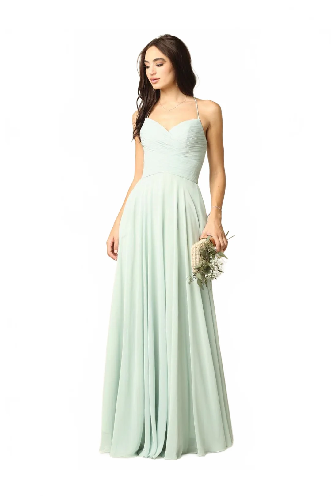 Eva USA 5219 Halter Bridesmaids Long Chiffon Dress - Image 10