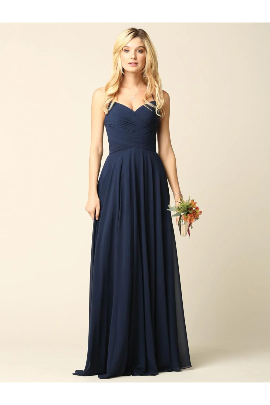 Eva USA 5219 Halter Bridesmaids Long Chiffon Dress - Image 6