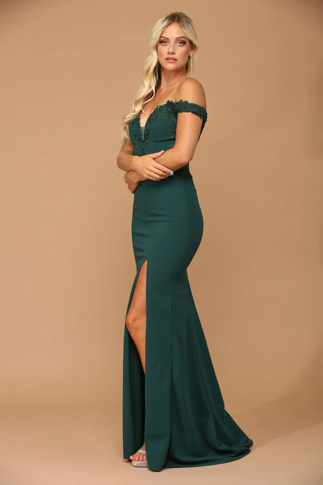 Eva USA 5237 Long Off-Shoulder Formal Evening Prom Dress - Image 13