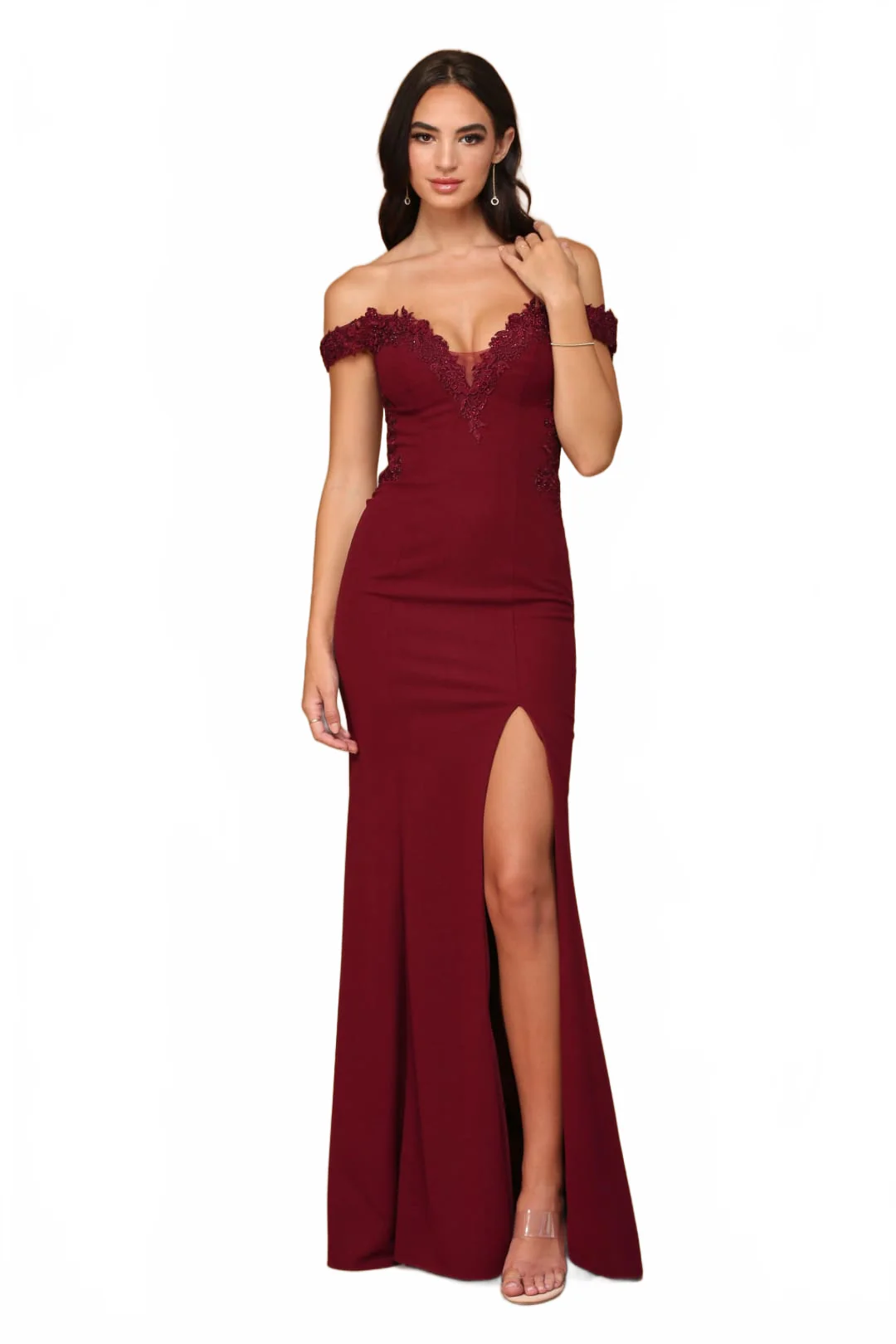 Eva USA 5237 Long Off-Shoulder Formal Evening Prom Dress - Image 18