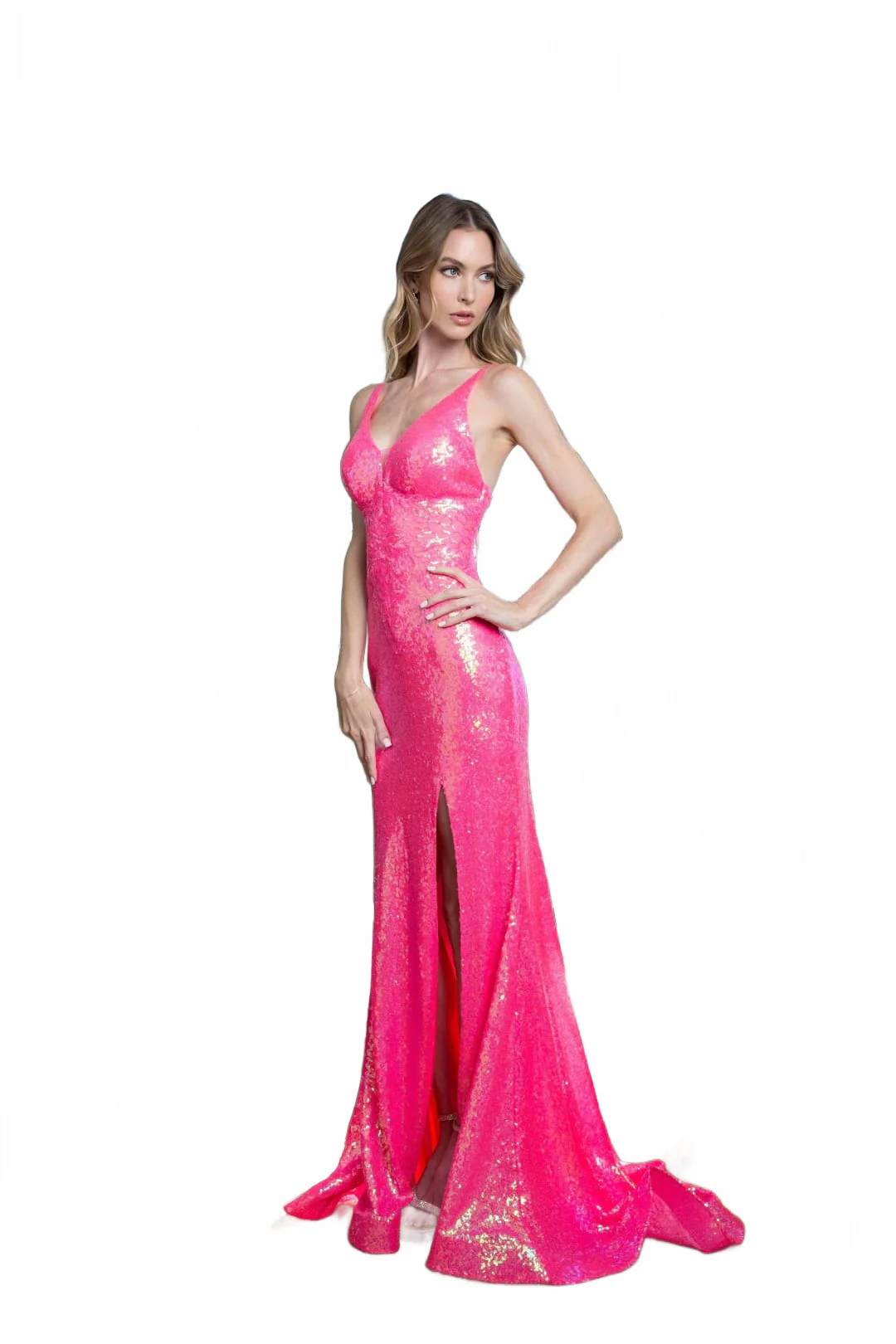 Eva USA 5240 Long Sleeveless Formal Fitted Prom Dress - Image 8