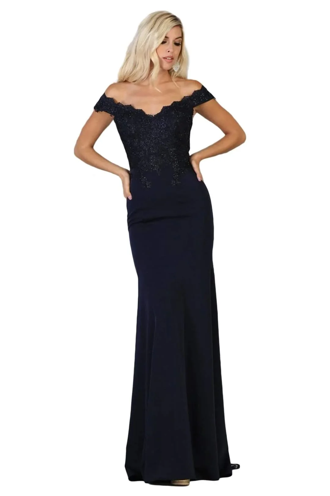 Fitted Evening Gown Mermaid Long Formal Prom Dress by May Queen MQ1675 - Image 10