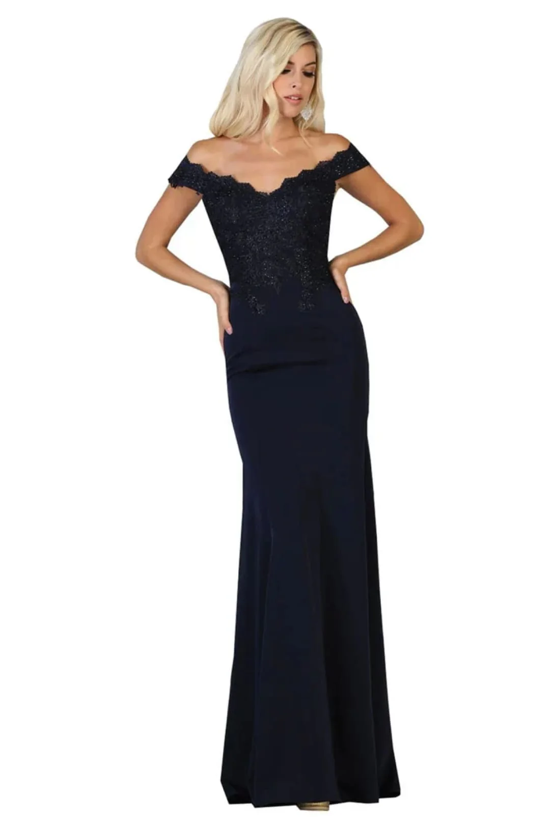 Fitted Evening Gown Mermaid Long Formal Prom Dress by May Queen MQ1675 - Image 8
