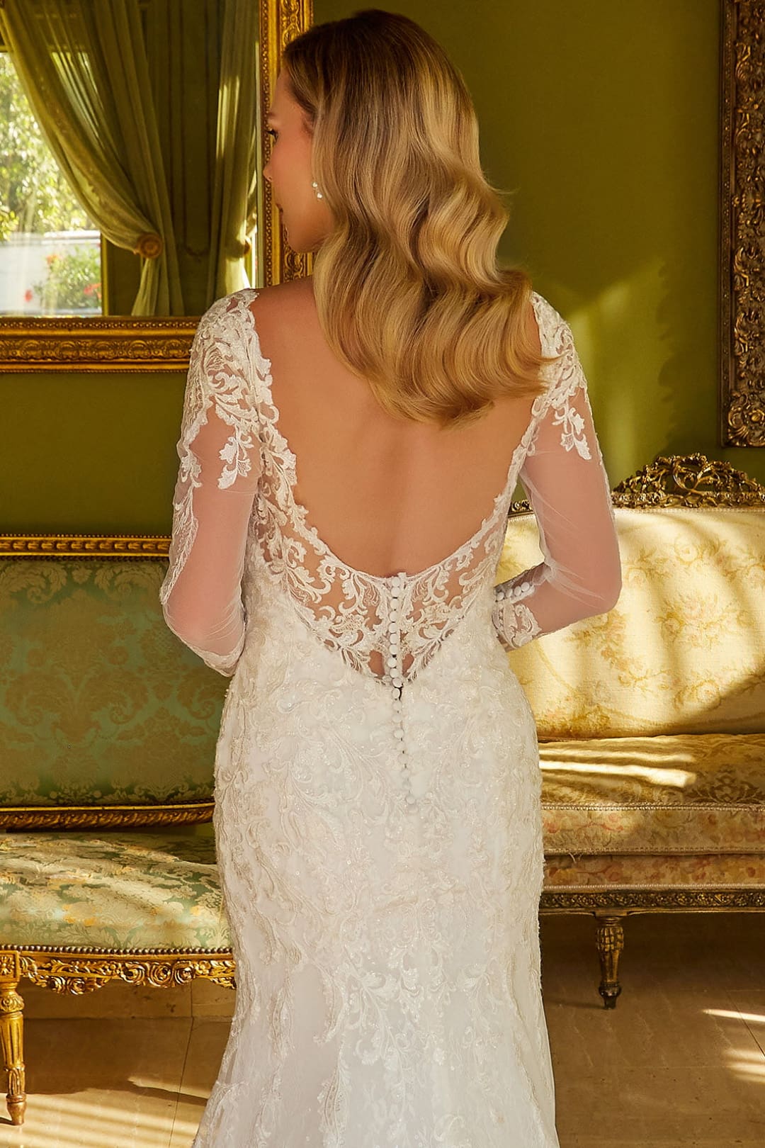 Fitted Long Sleeve Bridal Gown by GLS Gloria GL3535 - Image 4