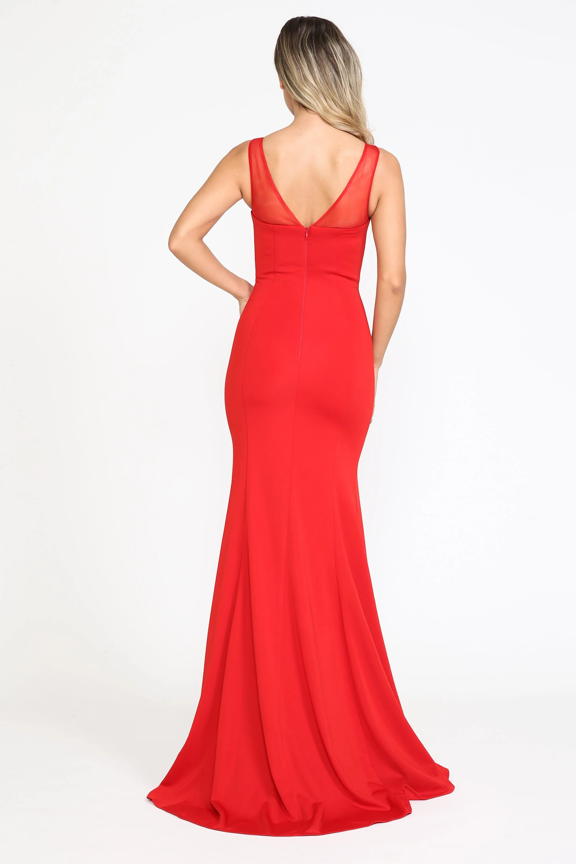 Poly USA 8148 Fitted Long Sleeveless Jersey Dress - Image 2