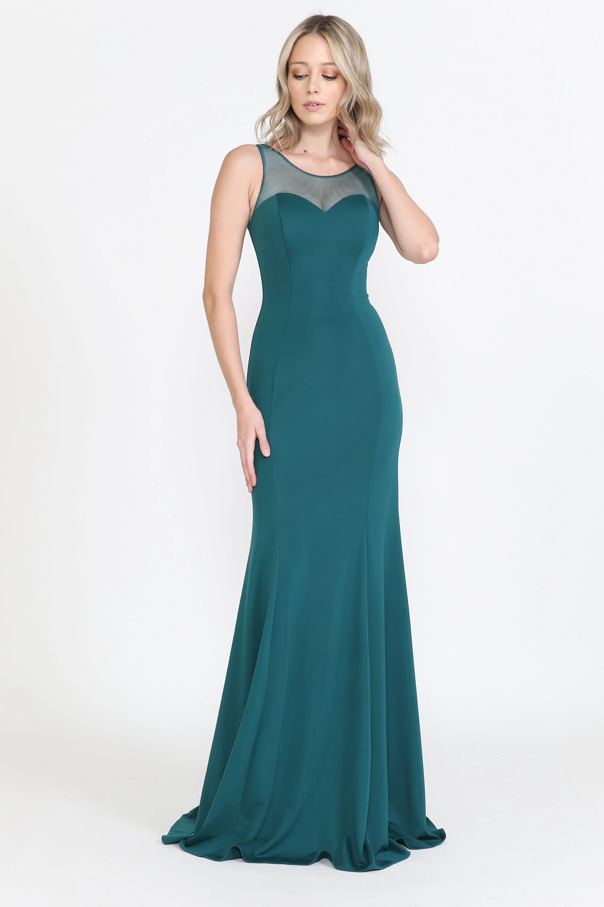 Poly USA 8148 Fitted Long Sleeveless Jersey Dress - Image 4