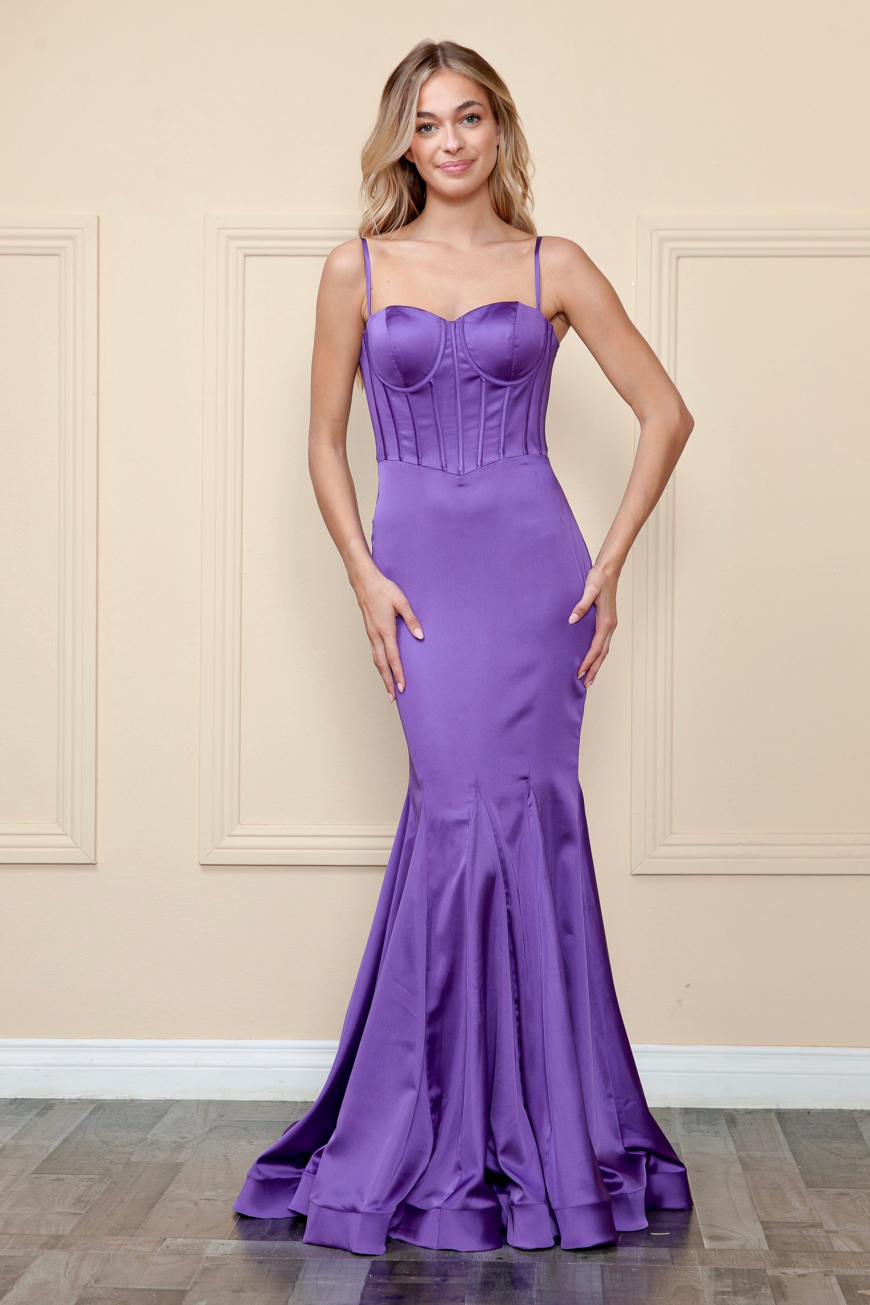 Poly USA 9008 Fitted Sweetheart Corset Gown - Image 5