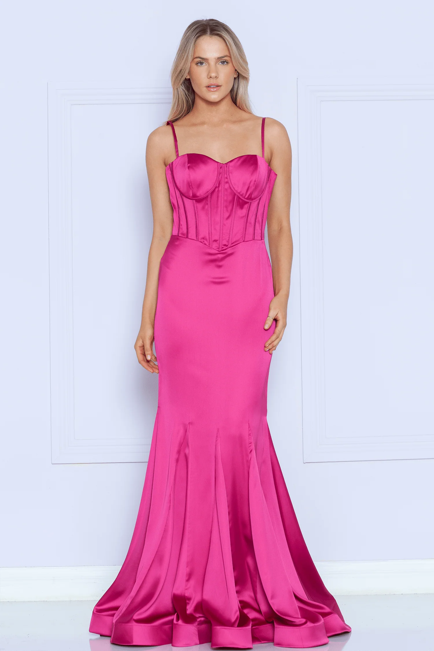Poly USA 9008 Fitted Sweetheart Corset Gown - Image 6