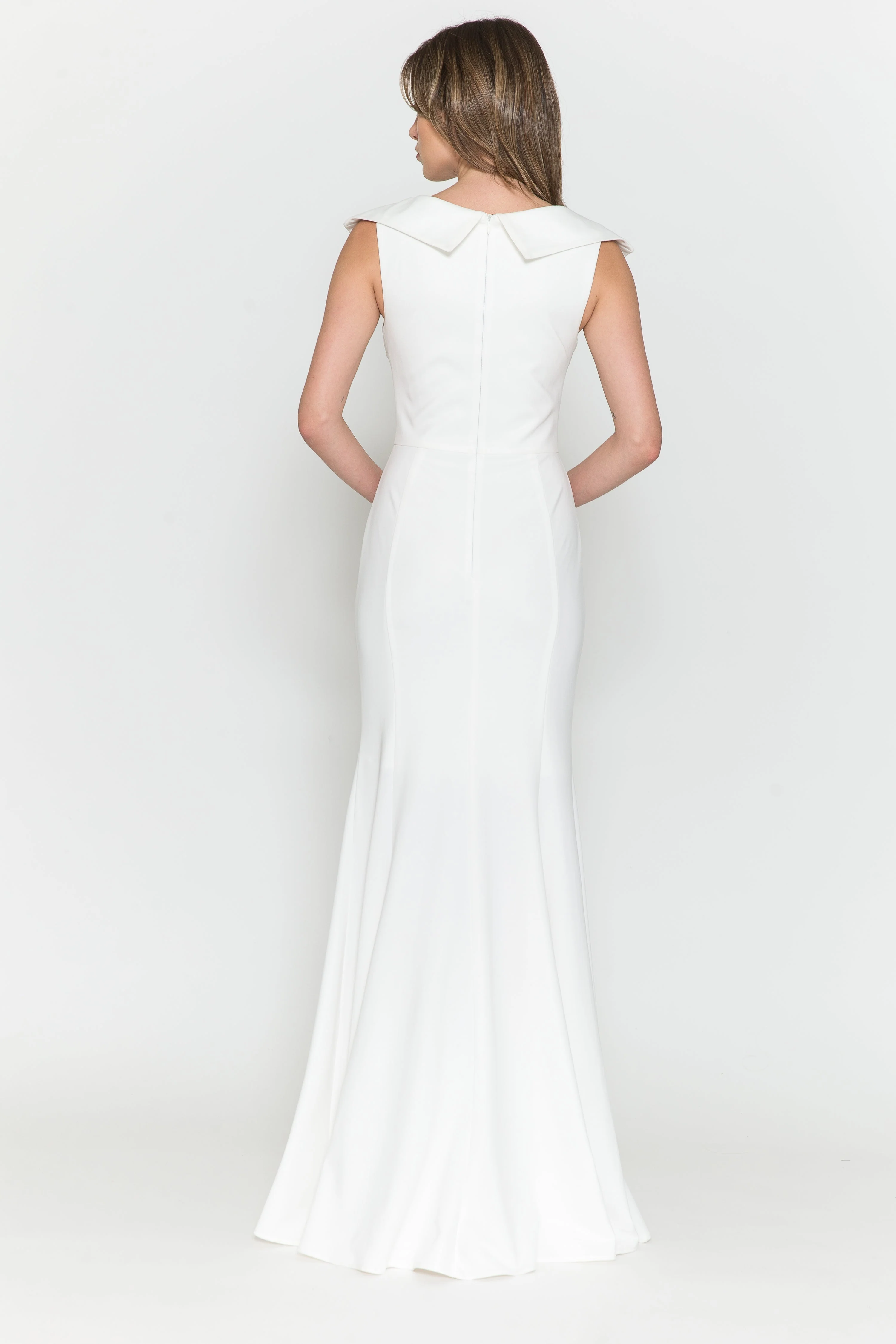 Poly USA 8726 Fitted V-Neck Jersey Gown - Image 5