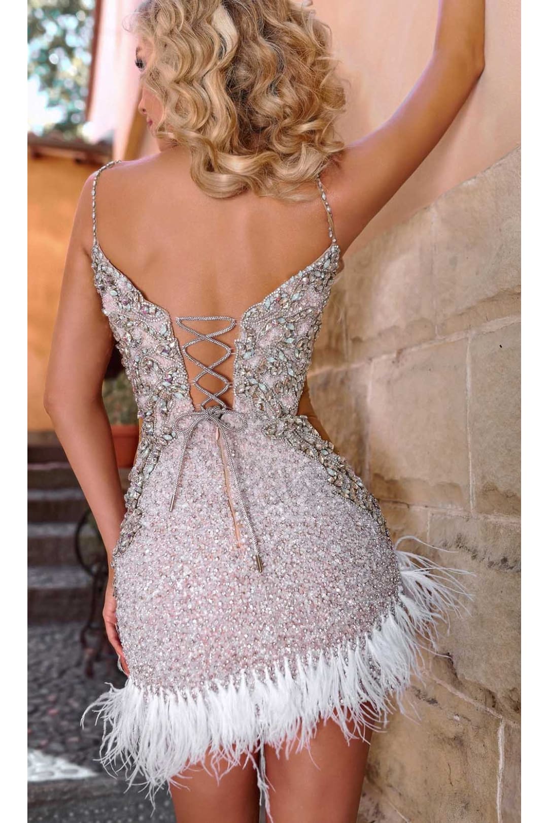 Flapper Dress for Vintage 1920s Outfit in Silver AB Style PS23555C - Image 5