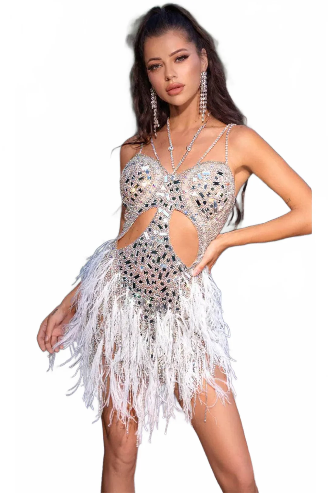 Flapper Dress for Vintage 1920s Outfit in Silver Style PS24898C - Image 4