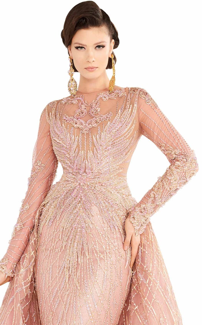 Fouad Sarkis 2559 Light Blue Embellished Mermaid Gown - Image 3