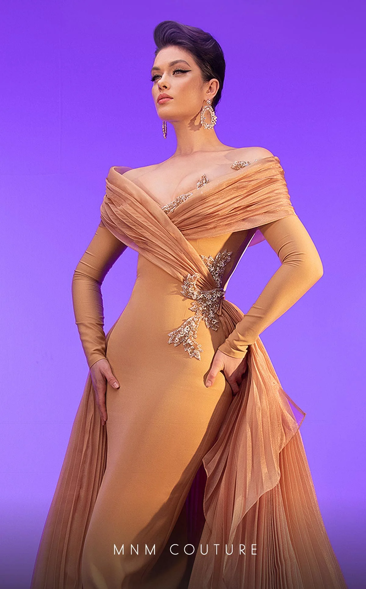 Fouad Sarkis F02800 Elegant Evening Dress - Image 9