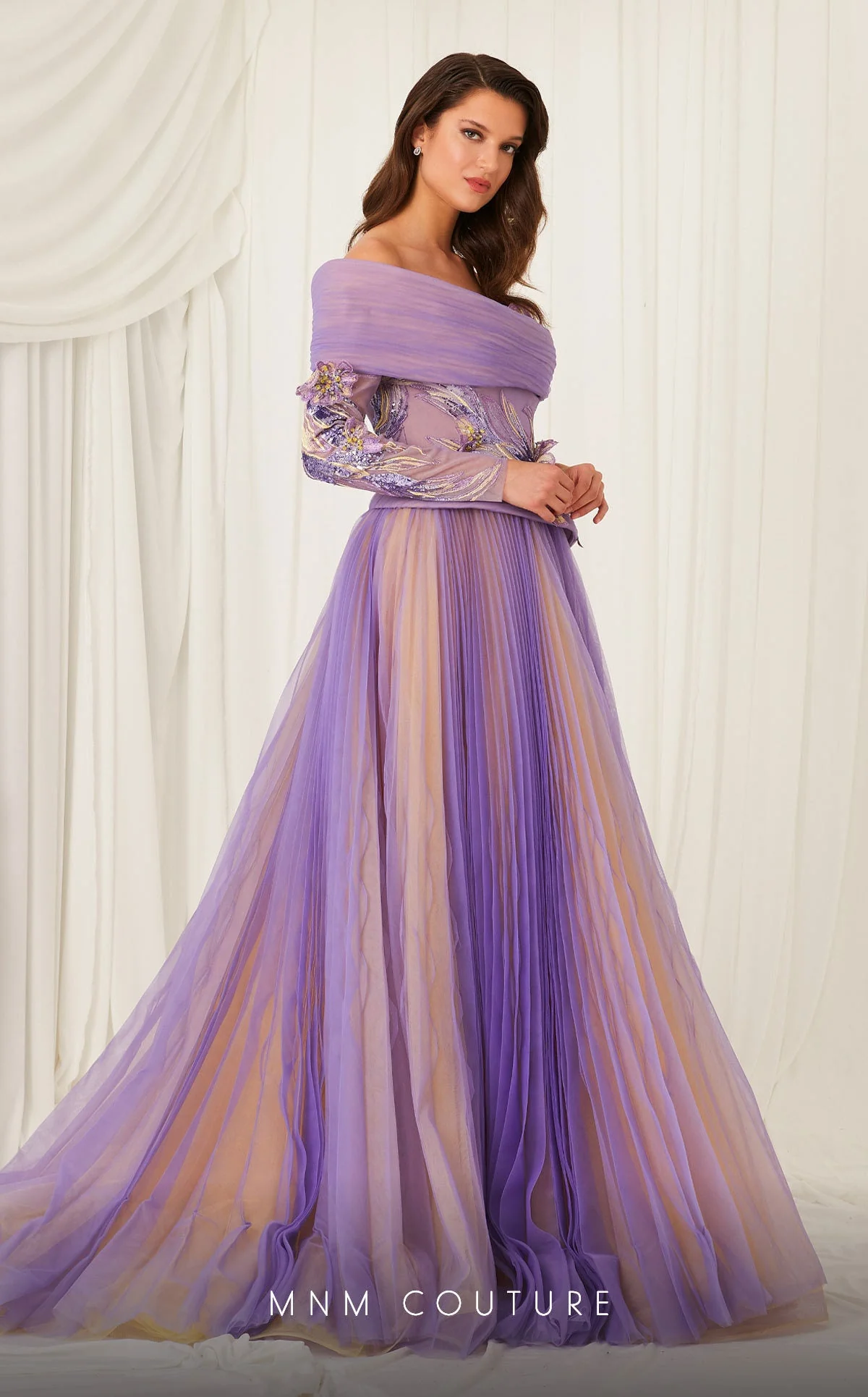 Fouad Sarkis F02807 One-Shoulder Embellished Ball Gown - Image 6
