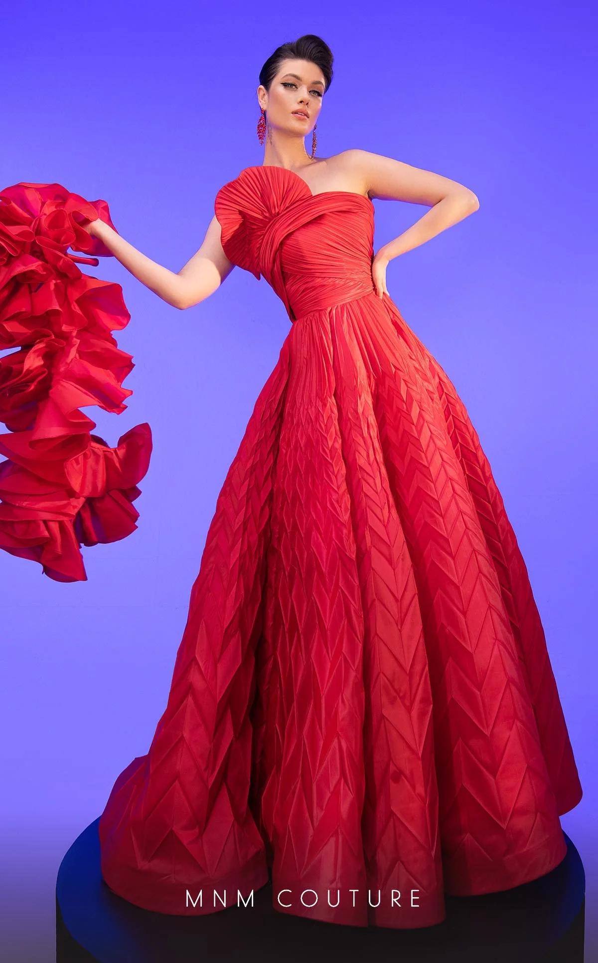 Fouad Sarkis F02815 Puff-Sleeve Ball Gown - Image 3