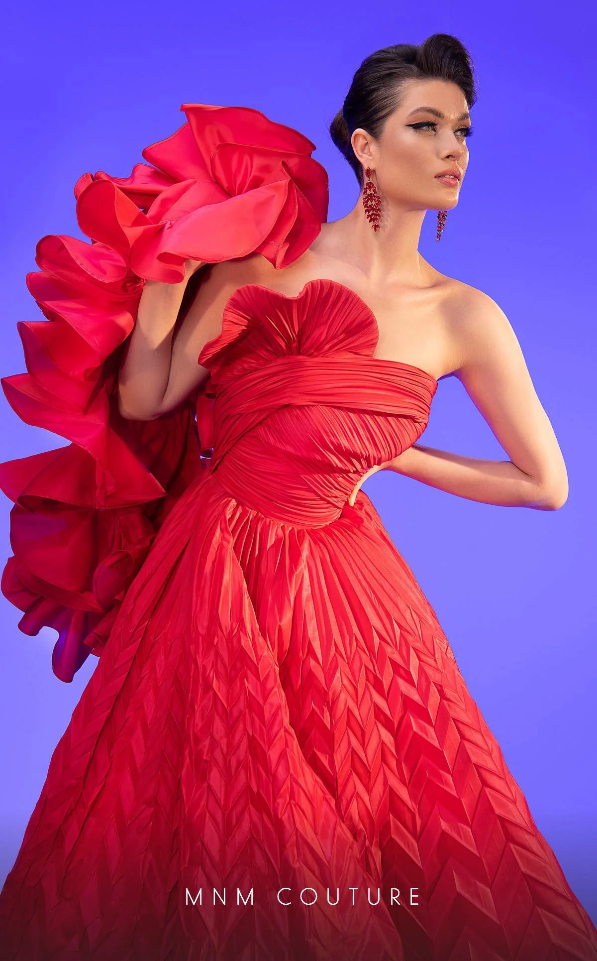 Fouad Sarkis F02815 Puff-Sleeve Ball Gown - Image 4