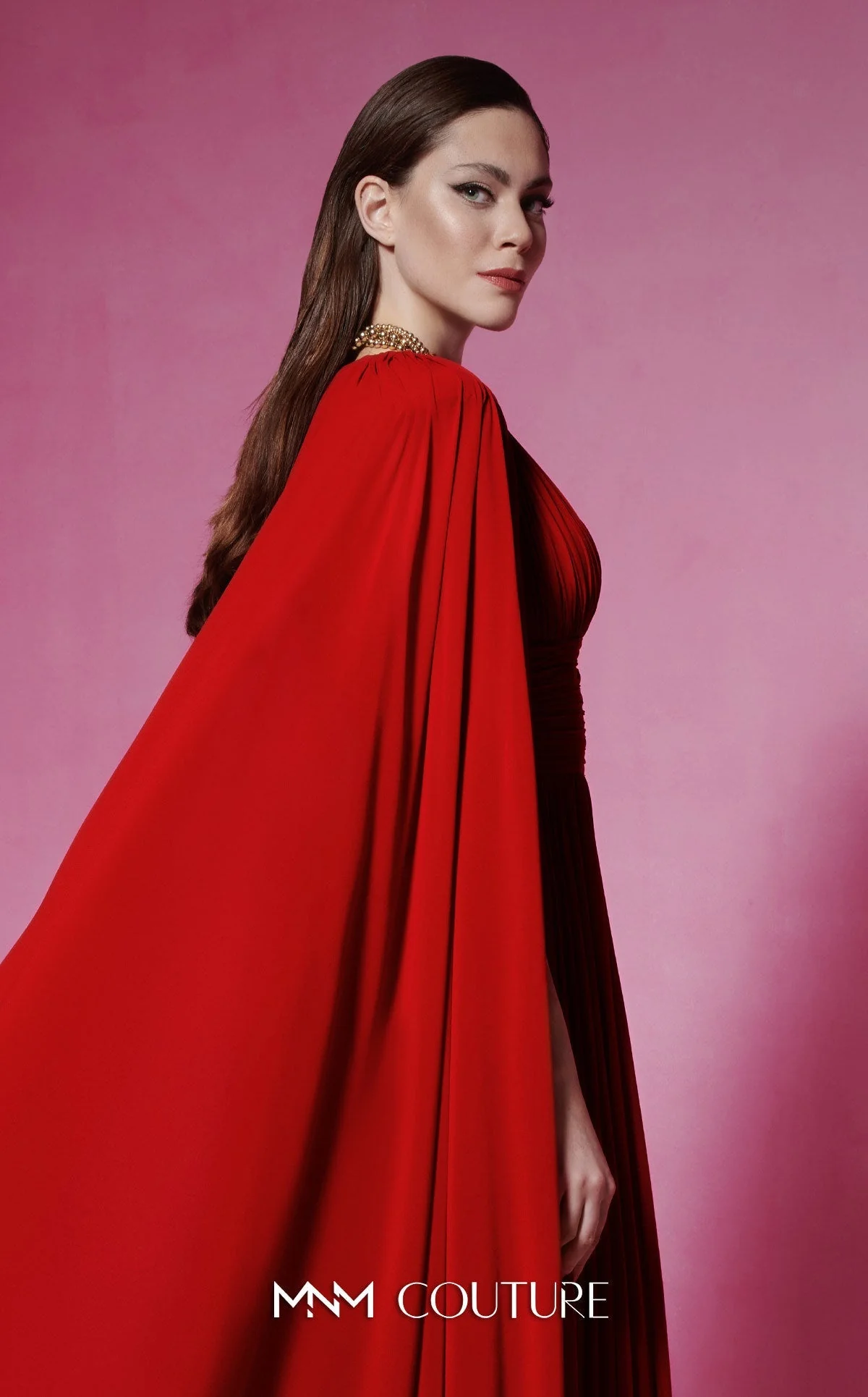 Fouad Sarkis F02845 Sleeveless V-Neck Gown - Image 8