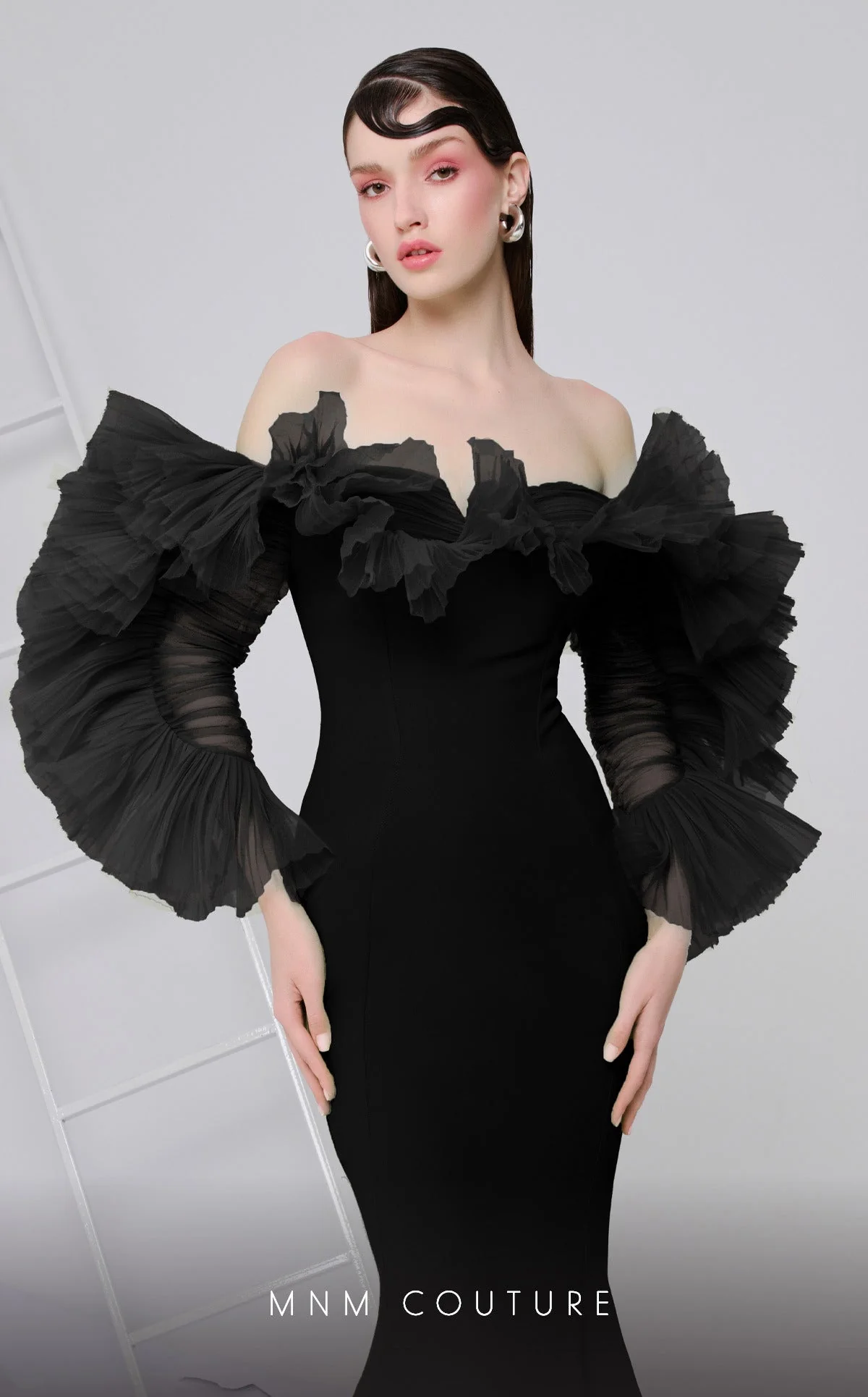 Fouad Sarkis F02850 Off-Shoulder Mermaid Gown - Image 7