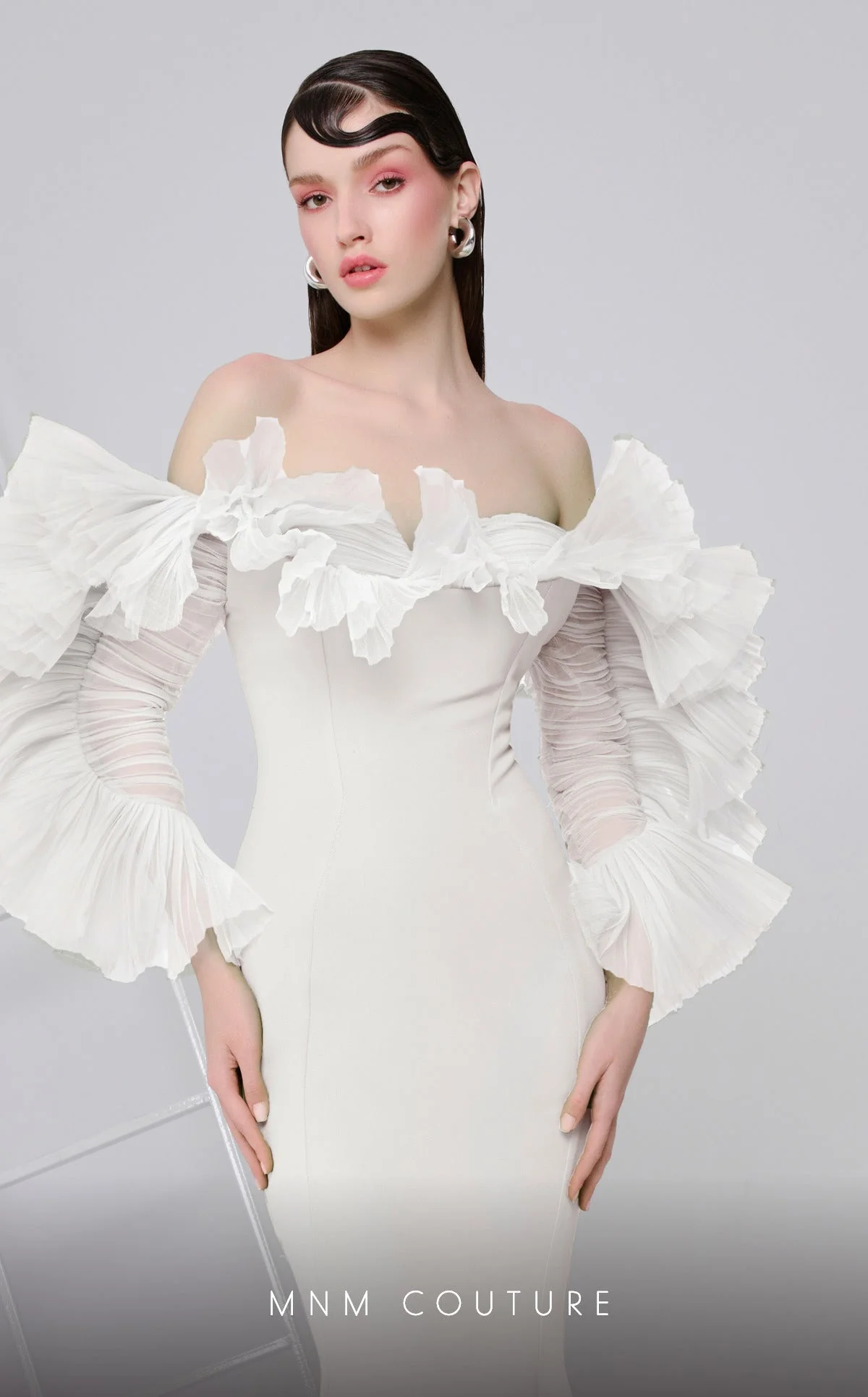 Fouad Sarkis F02850 Off-Shoulder Mermaid Gown - Image 9