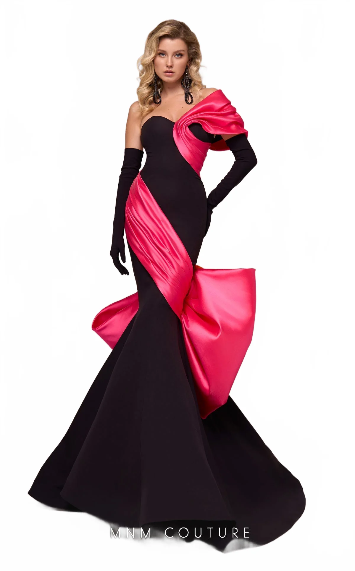 Fouad Sarkis F02883 One-Shoulder Mermaid Gown - Image 7
