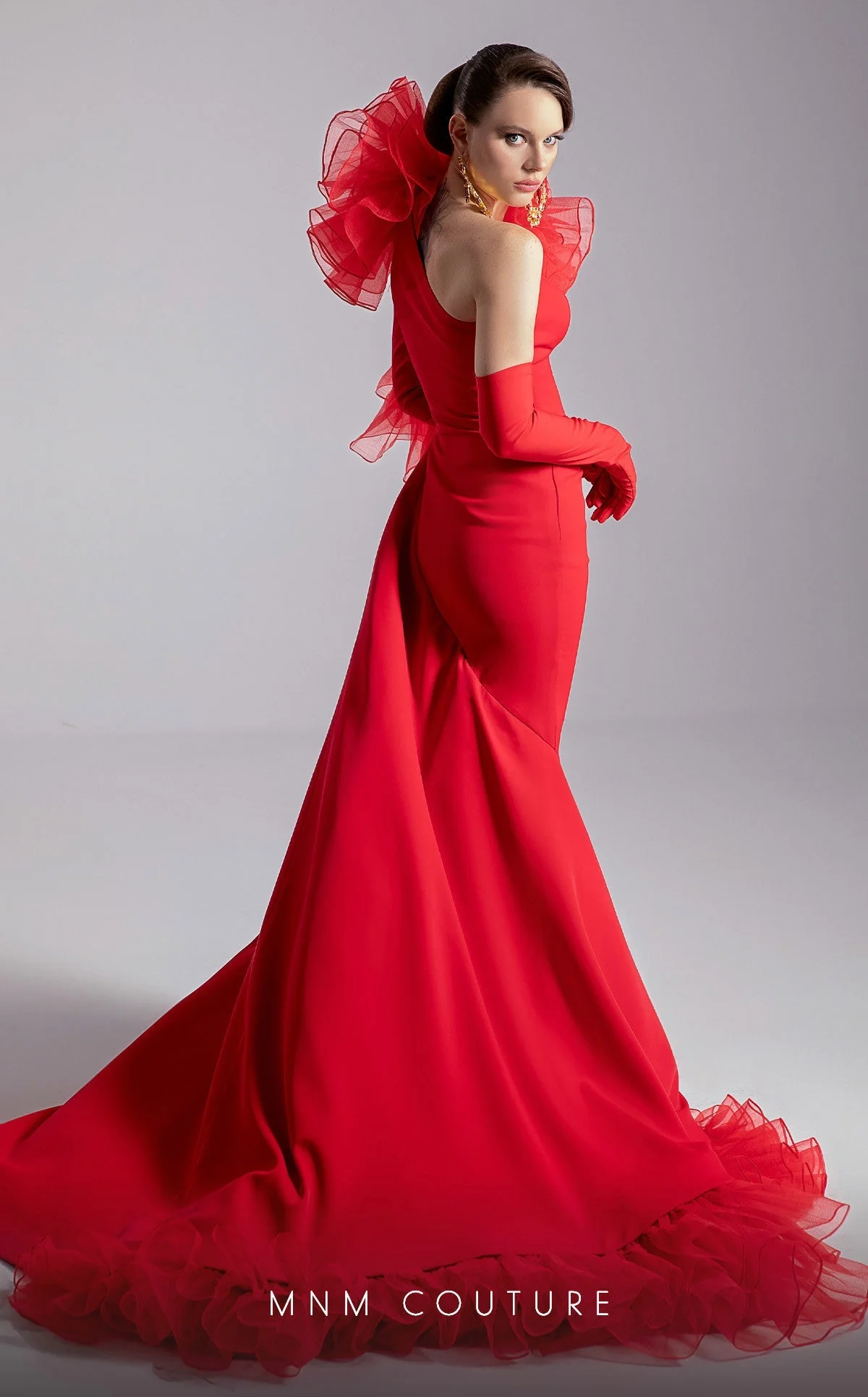 Fouad Sarkis F02906 One-Shoulder Evening Gown - Image 2