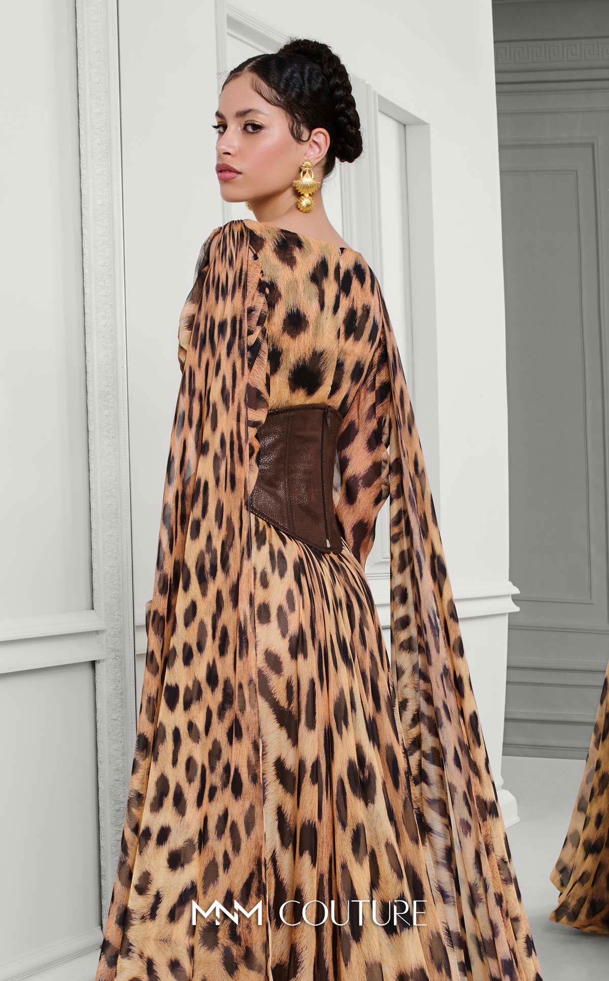 Fouad Sarkis F02921 Round Neck Evening Gown - Image 5
