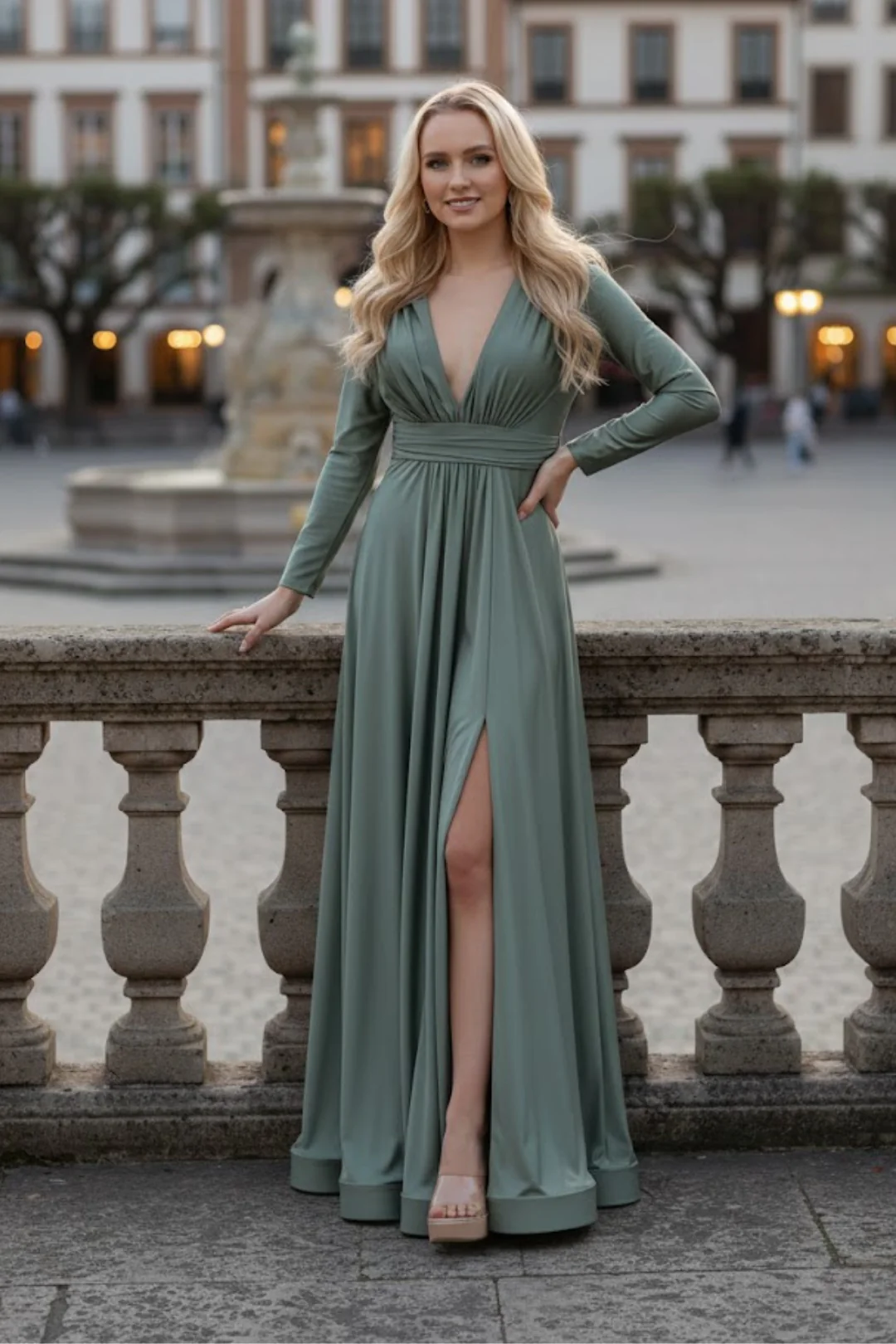 Black Christmas & Holiday Dress in Jersey - Image 3